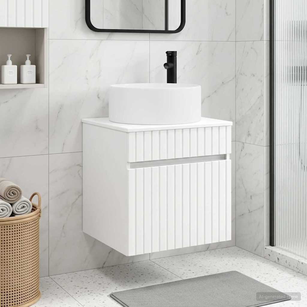Vegghengt servantkommode Hvit 49 x 44,5 x 65,5 cm