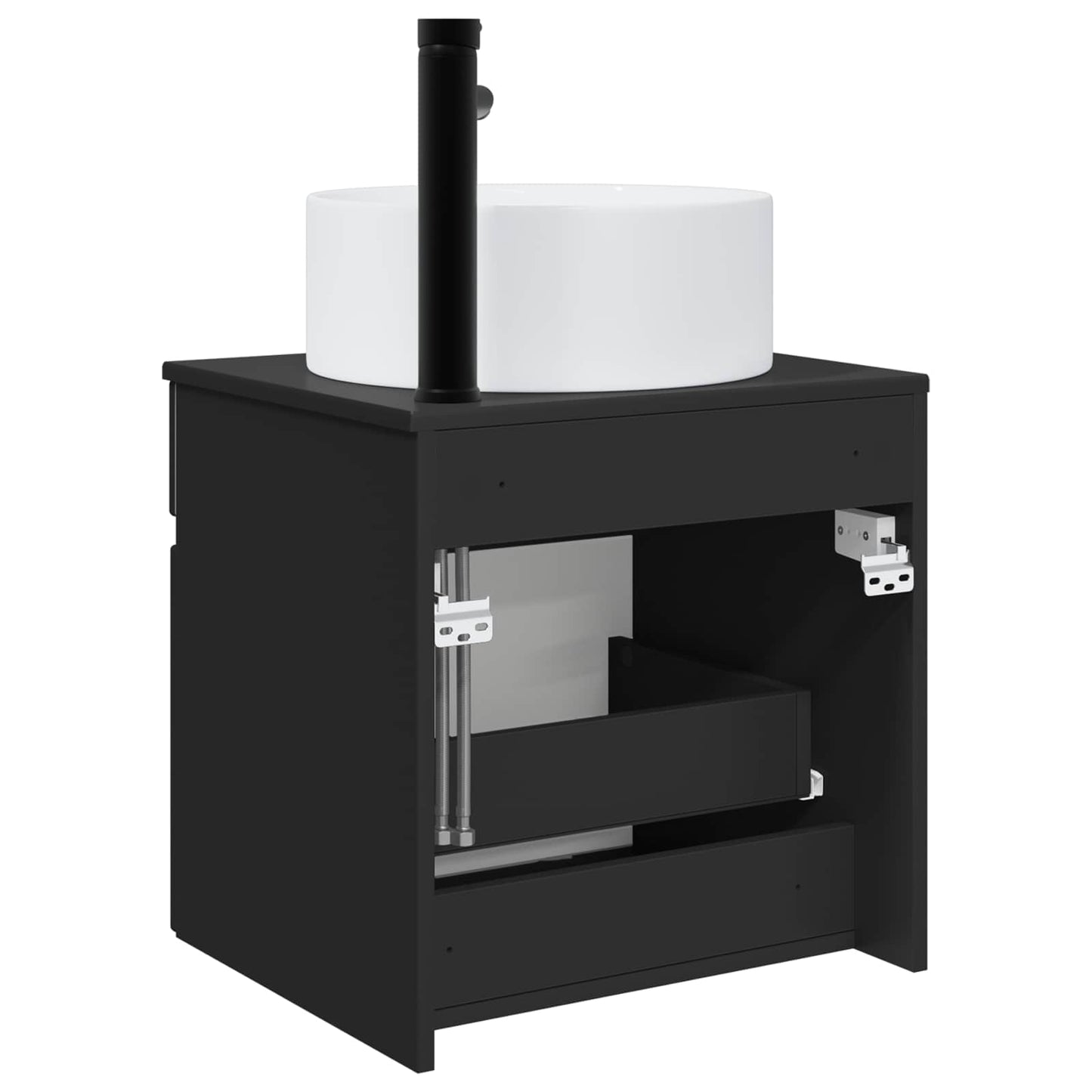 Vegghengt servantkommode Svart 49 x 44,5 x 65,5 cm