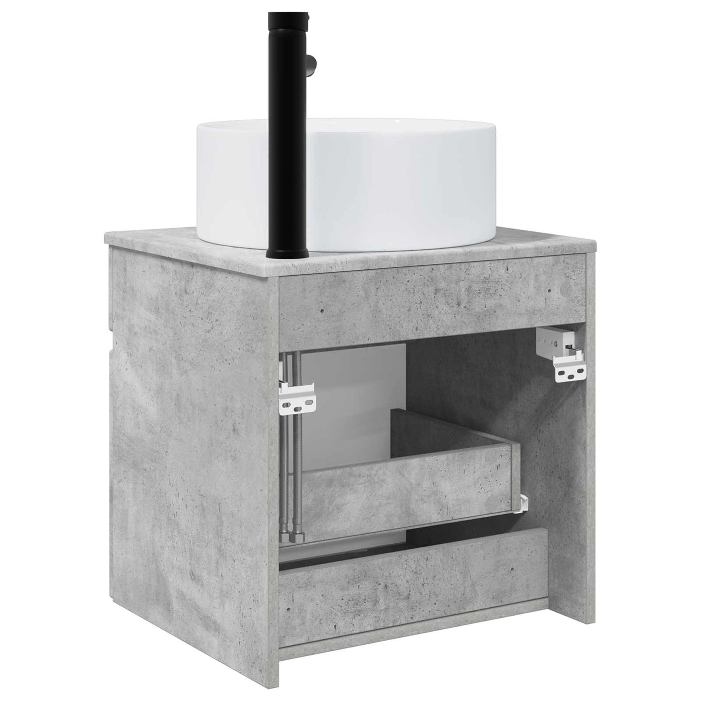 Vegghengt servantkommode Betonggrå 49 x 44,5 x 65,5 cm