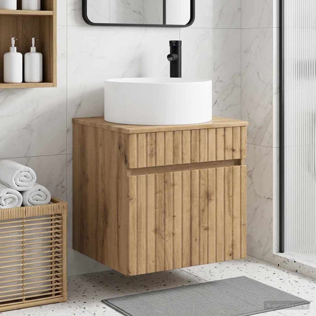 Vegghengt servantkommode Artisan eik 49 x 44,5 x 65,5 cm