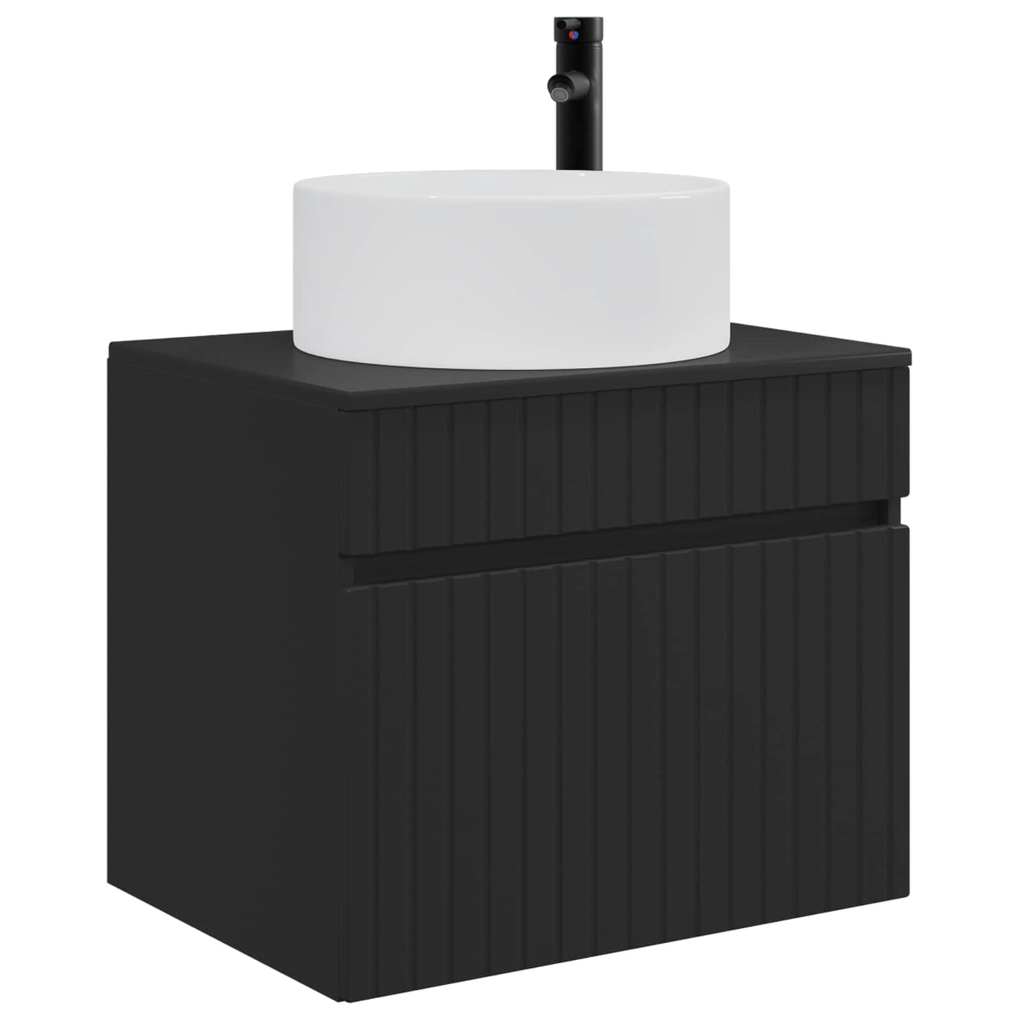 Vegghengt Badskap Svart 59 x 44,5 x 50 cm Konstruert tre