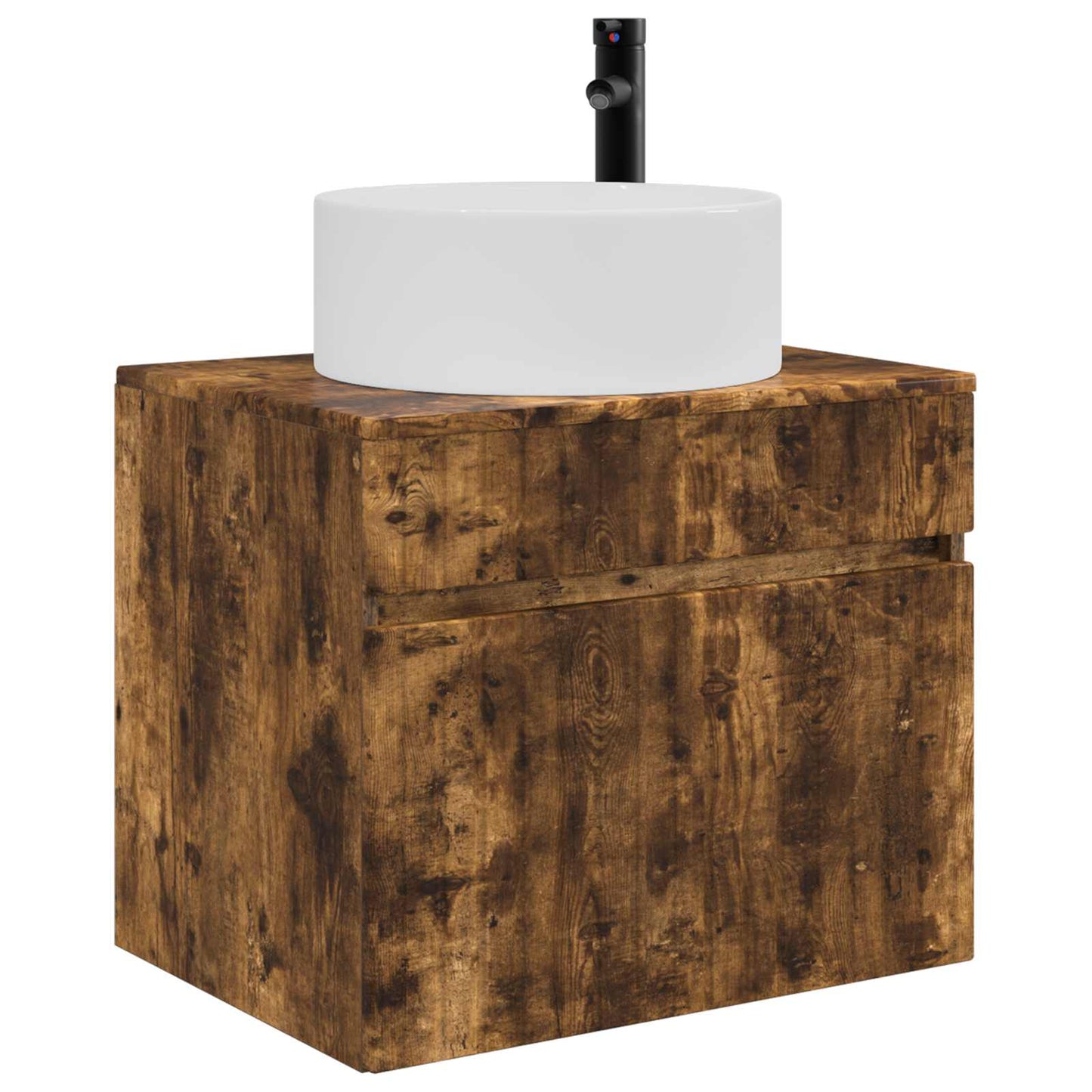 Vegghengt Badskap Røkt Eik 59 x 44,5 x 50 cm Konstruert tre