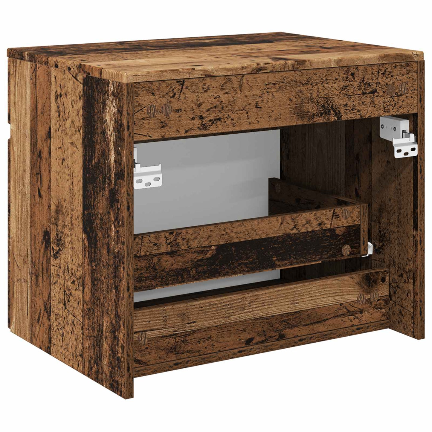 Vegghengt Badskap Gammelt tre 59 x 44,5 x 50 cm Konstruert tre