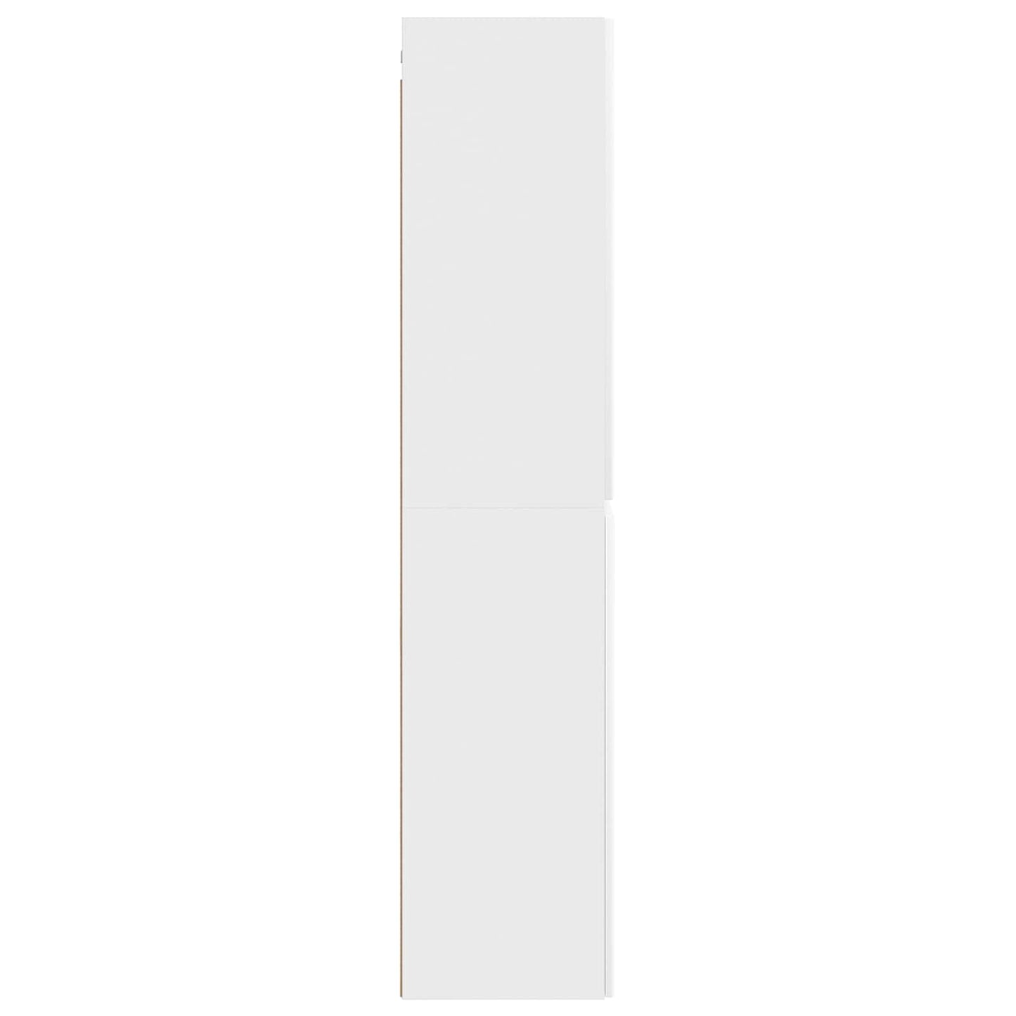 Vegghengt Badskap Hvit 33 x 34,5 x 160 cm Konstruert tre