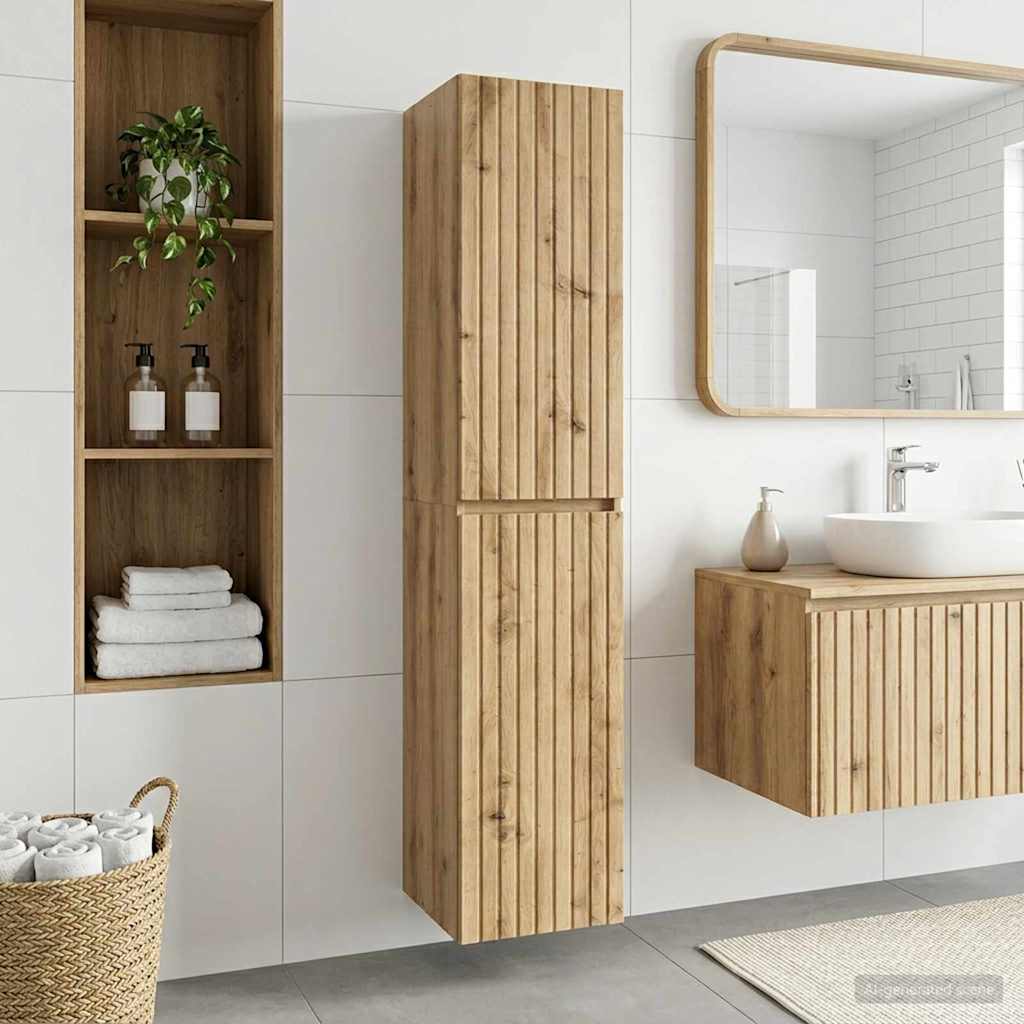 Vegghengt Badskap Artisan eik 33 x 34,5 x 160 cm Konstruert tre