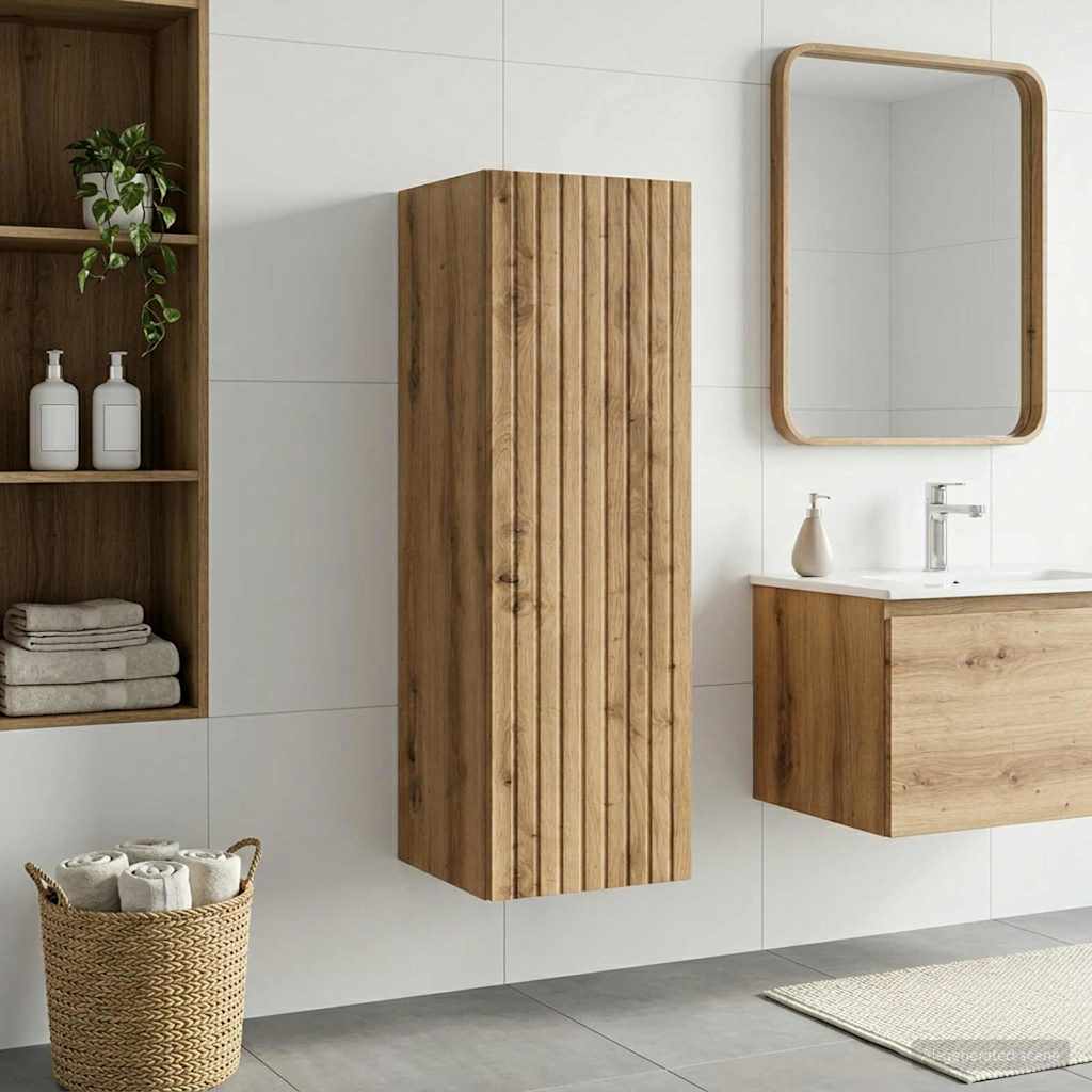 Vegghengt Badskap Artisan eik 33 x 34,5 x 60 cm Konstruert tre