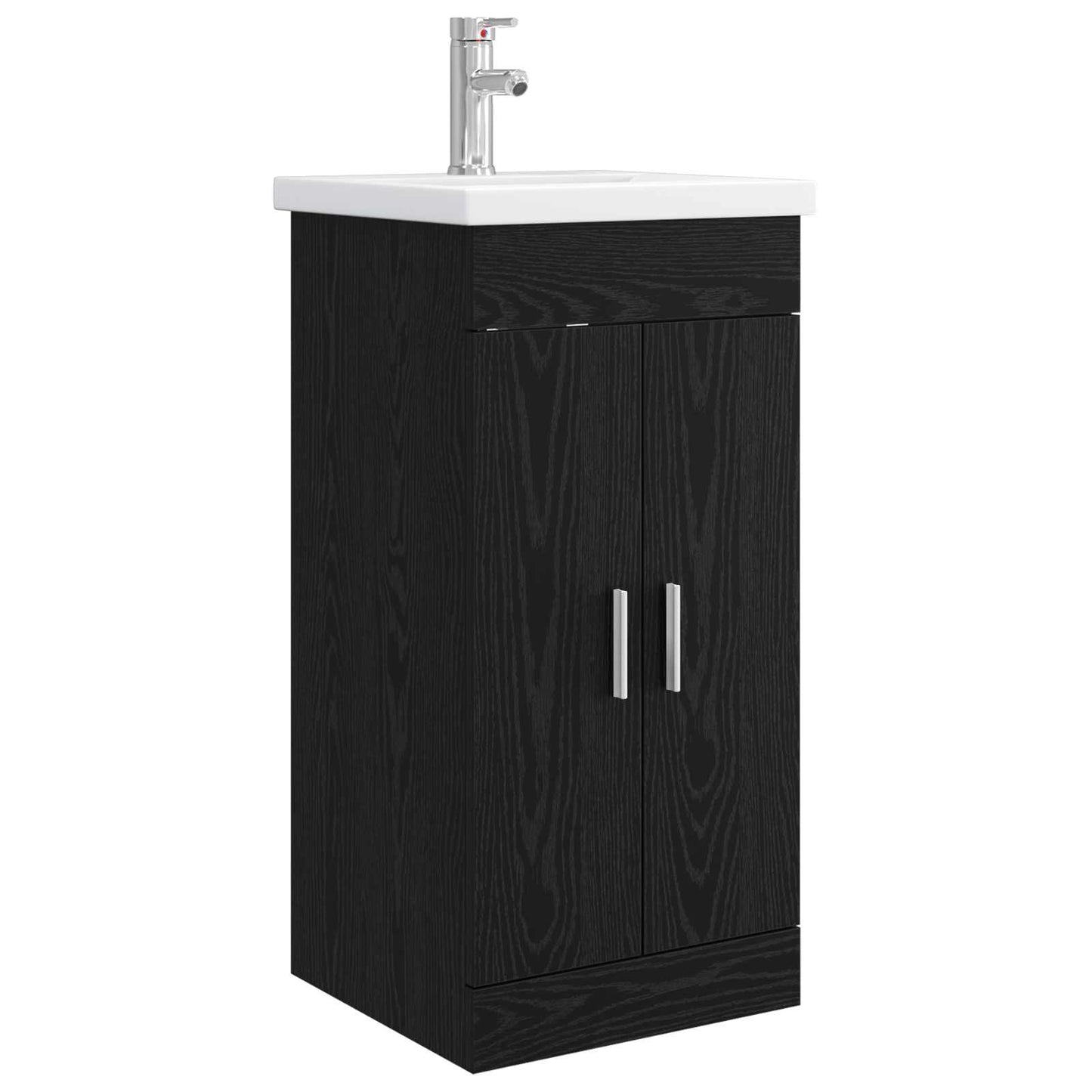 Badmøbel med vask Svart eik 42 x 40 x 84,5 cm Konstruert tre