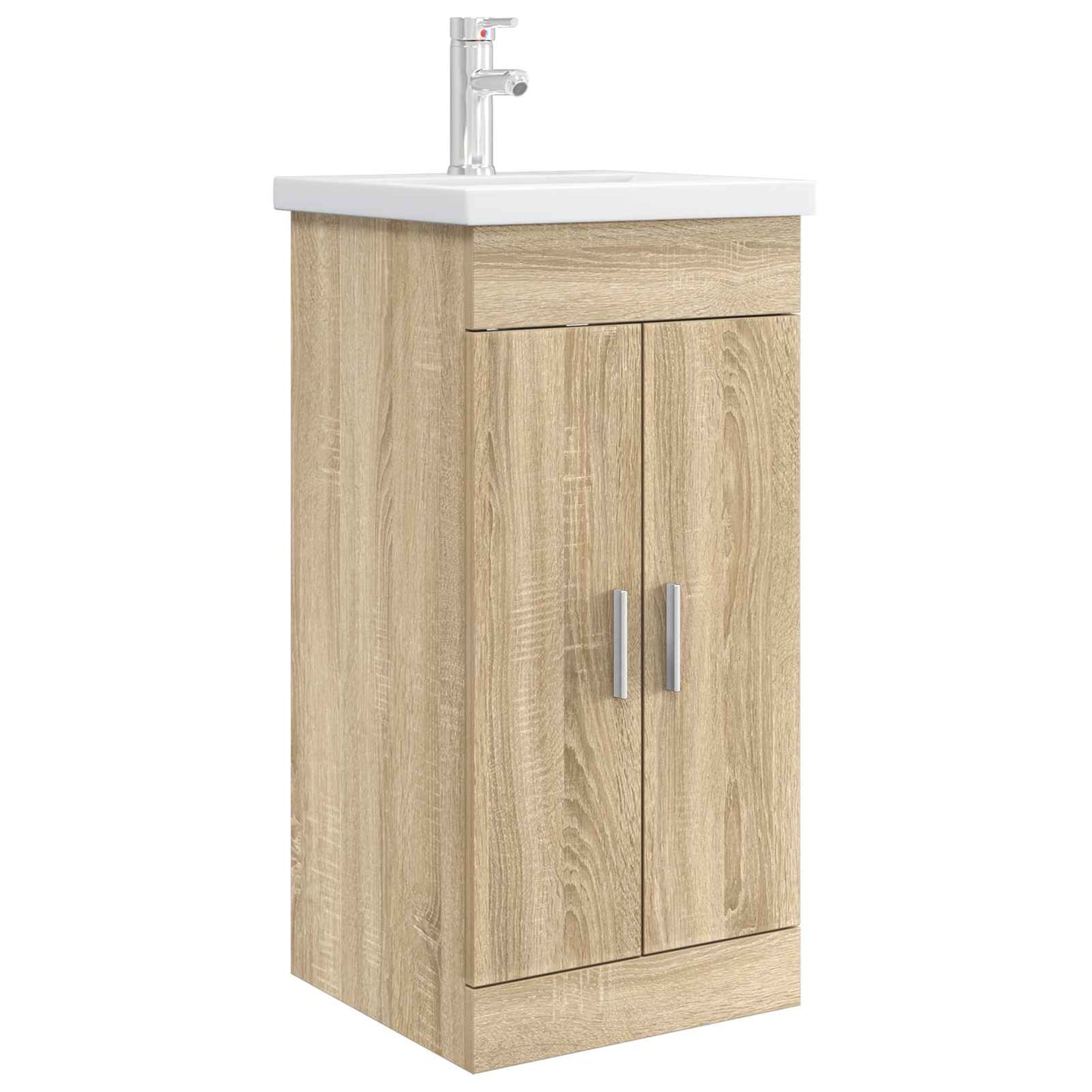 Badmøbel med vask Sonoma eik 42 x 40 x 84,5 cm Konstruert tre