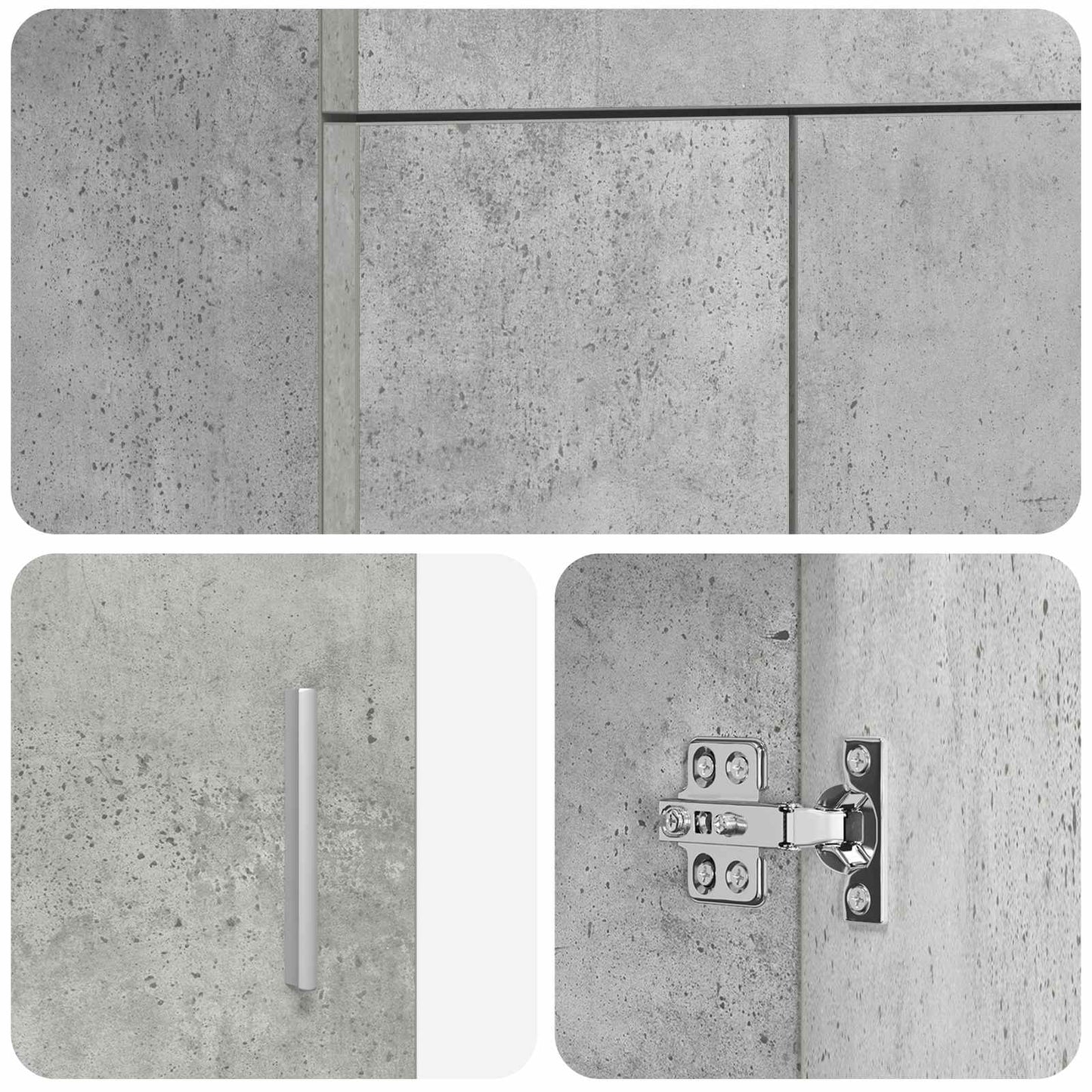 Badmøbel med vask Betonggrå 42 x 40 x 84,5 cm Konstruert tre