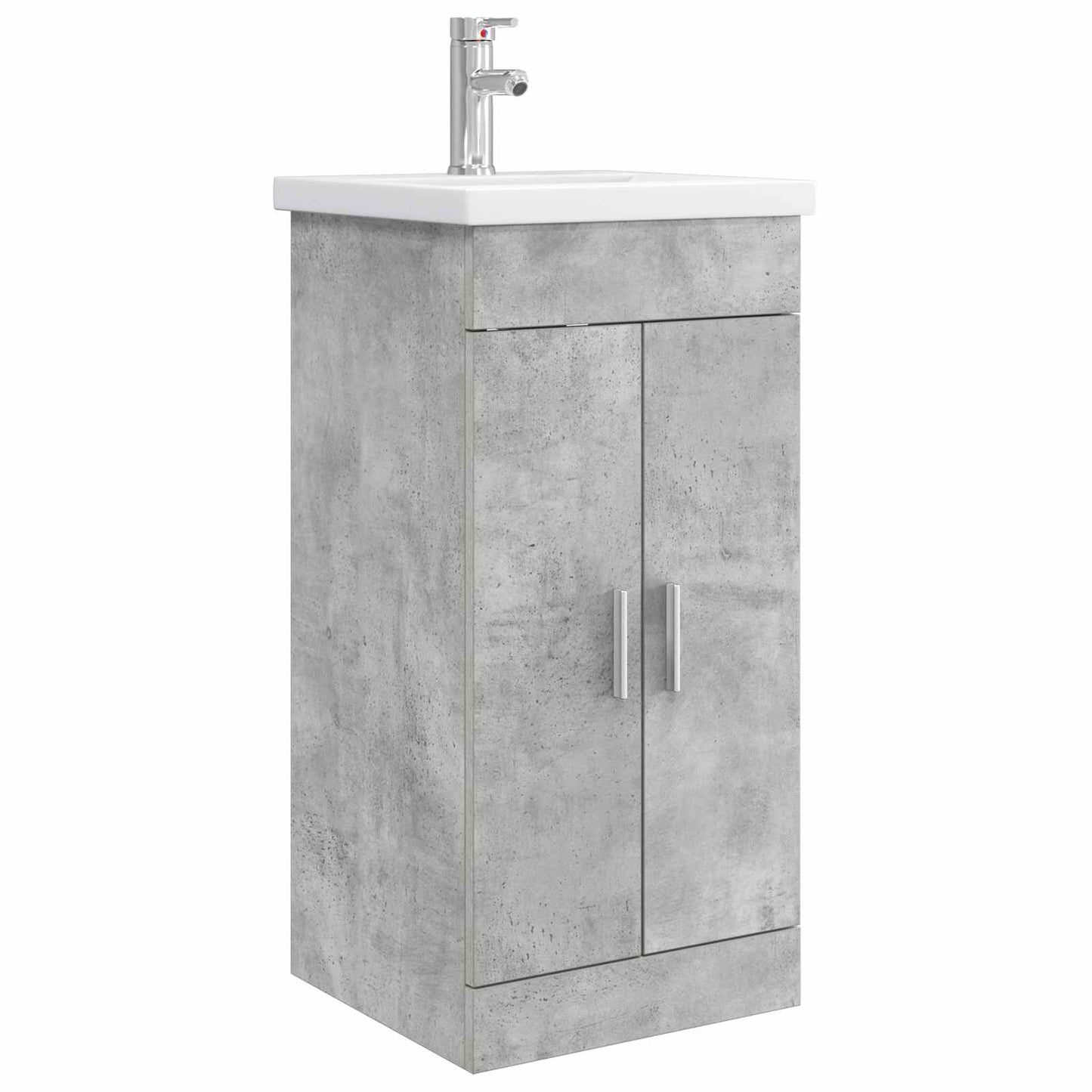 Badmøbel med vask Betonggrå 42 x 40 x 84,5 cm Konstruert tre