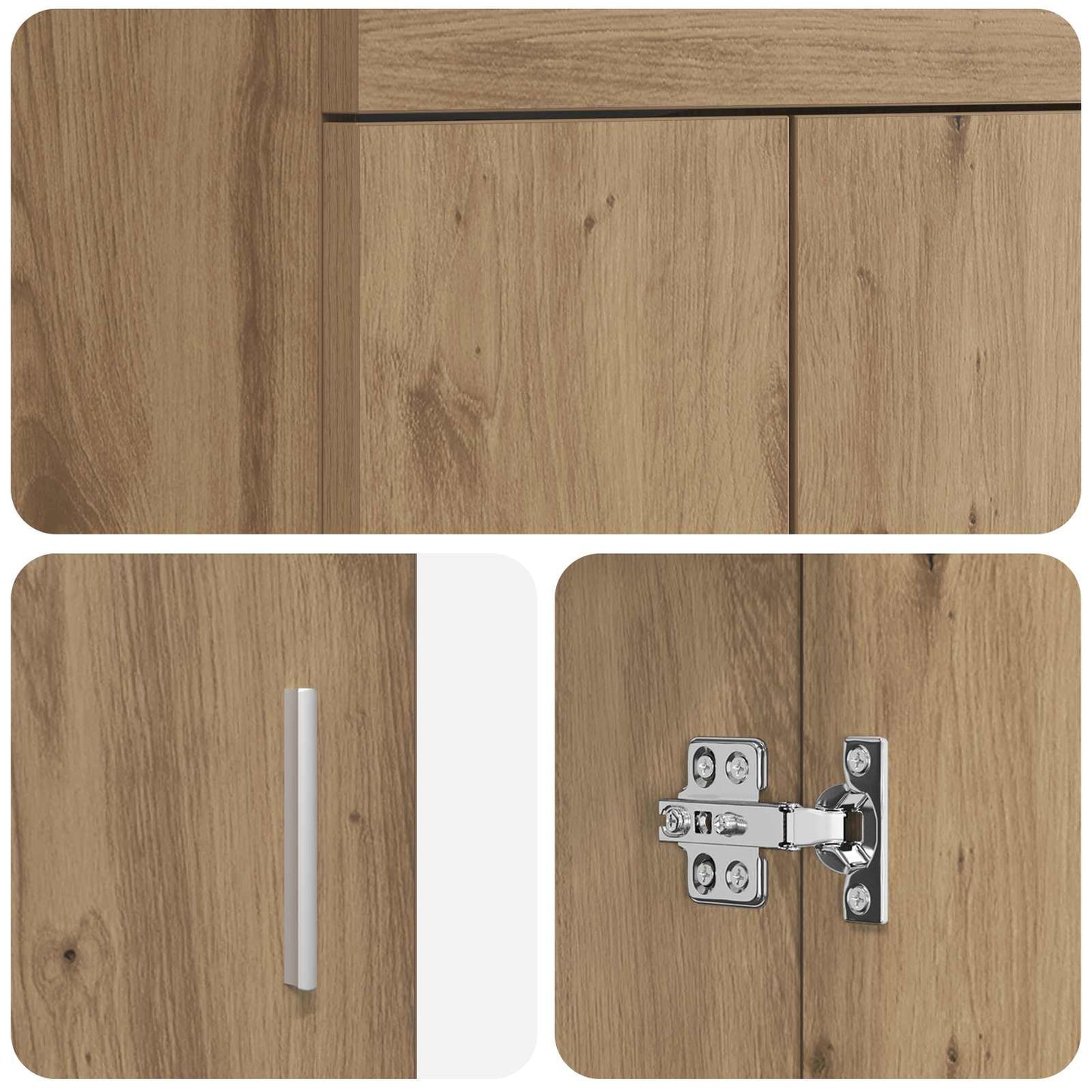 Badmøbel med vask Artisan eik 42 x 40 x 84,5 cm Konstruert tre