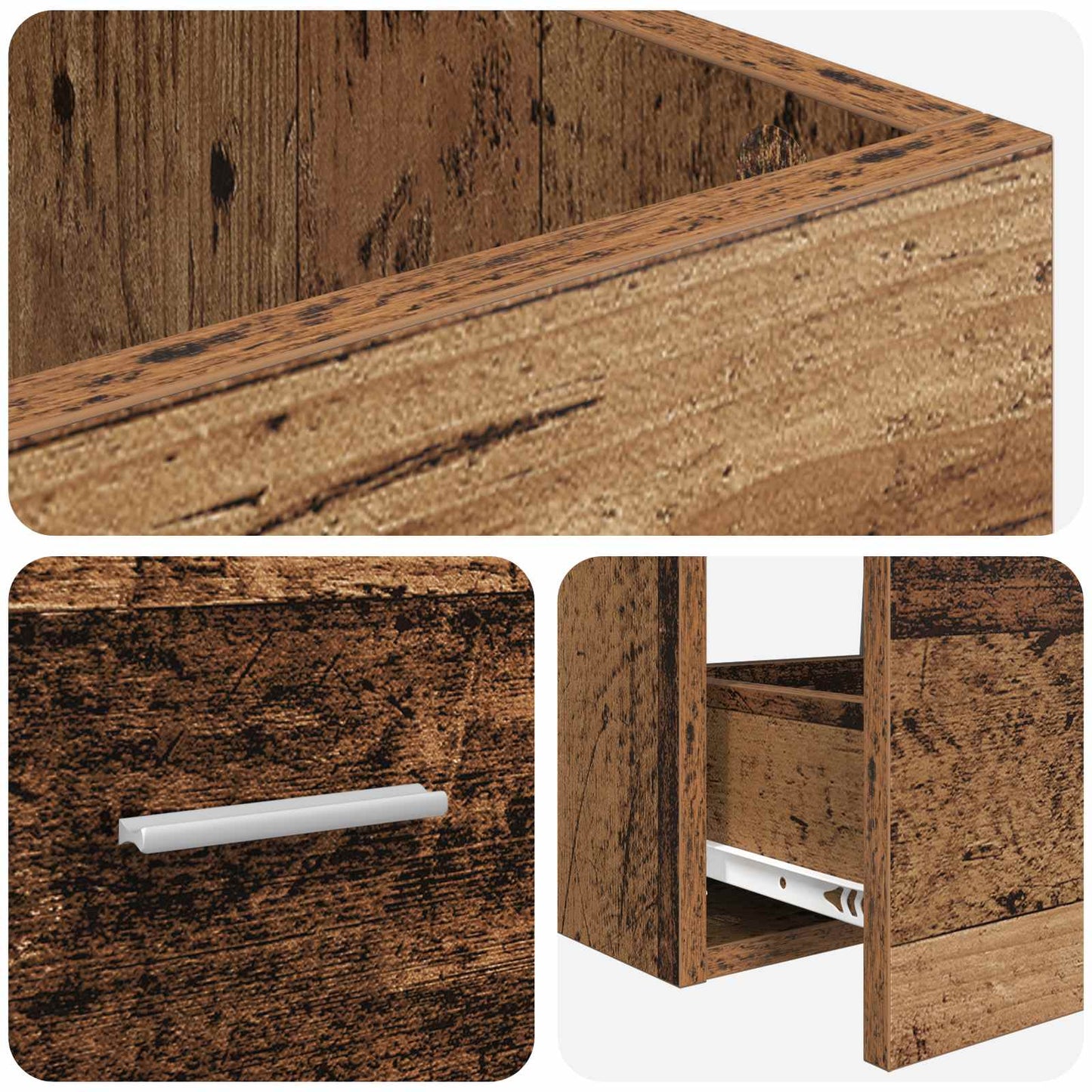 Badmøbel med vask Gammelt tre 42 x 40 x 84,5 cm Konstruert tre