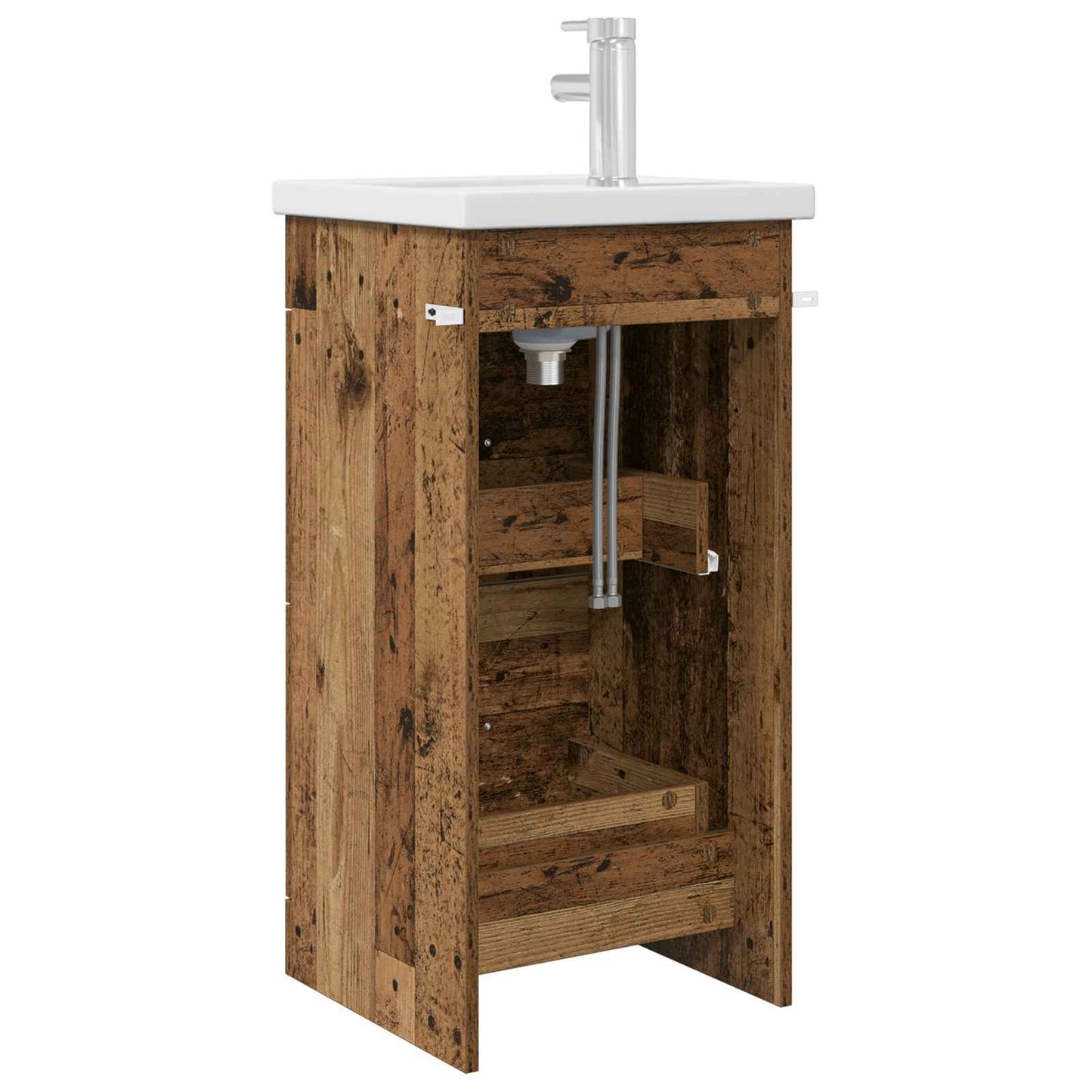 Badmøbel med vask Gammelt tre 42 x 40 x 84,5 cm Konstruert tre