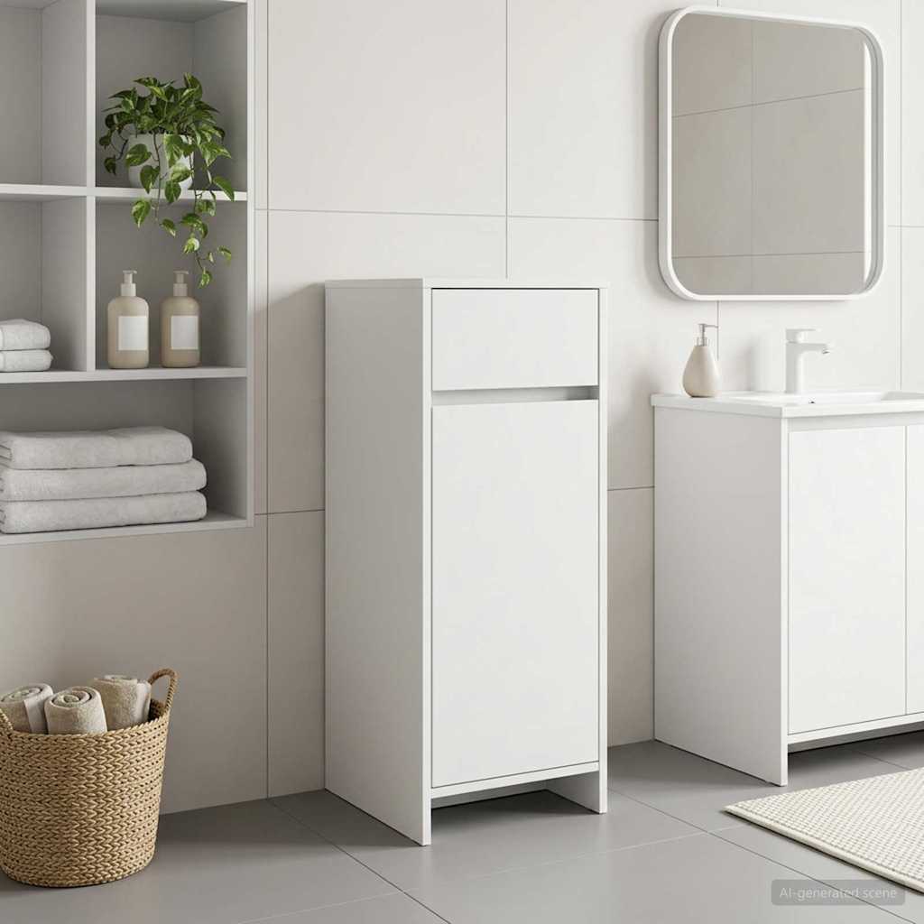 Baderomsskap Hvit 35 x 36,5 x 85 cm Konstruert tre