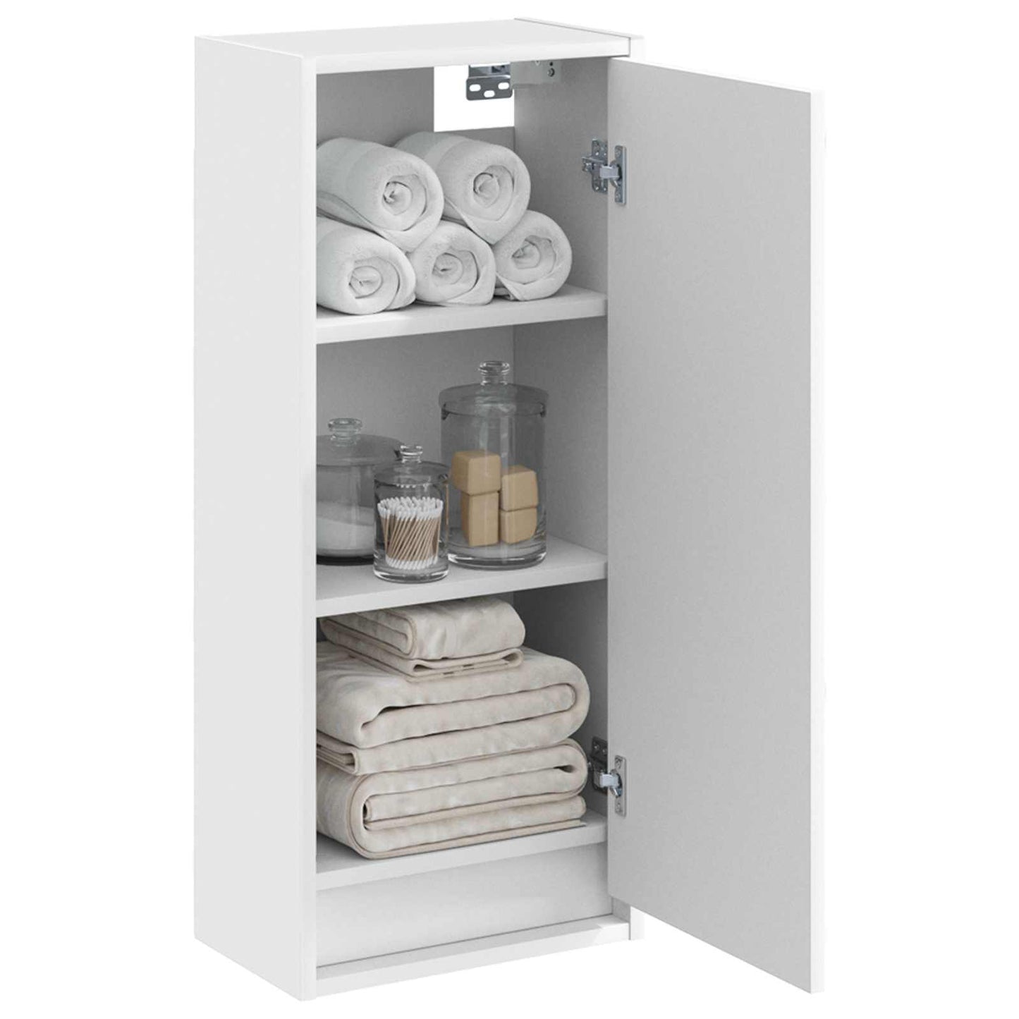 Vegghengt servantkommode Hvit 35 x 20 x 81 cm Konstruert tre
