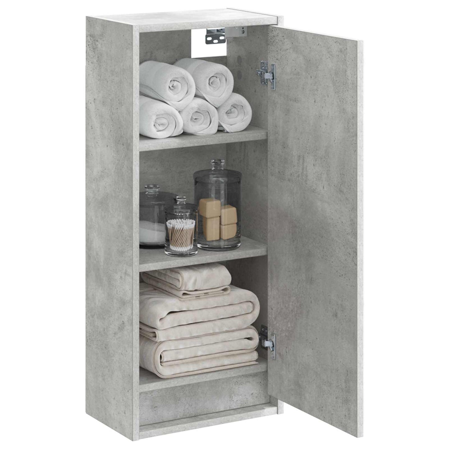 Vegghengt servantkommode Betonggrå 35 x 20 x 81 cm