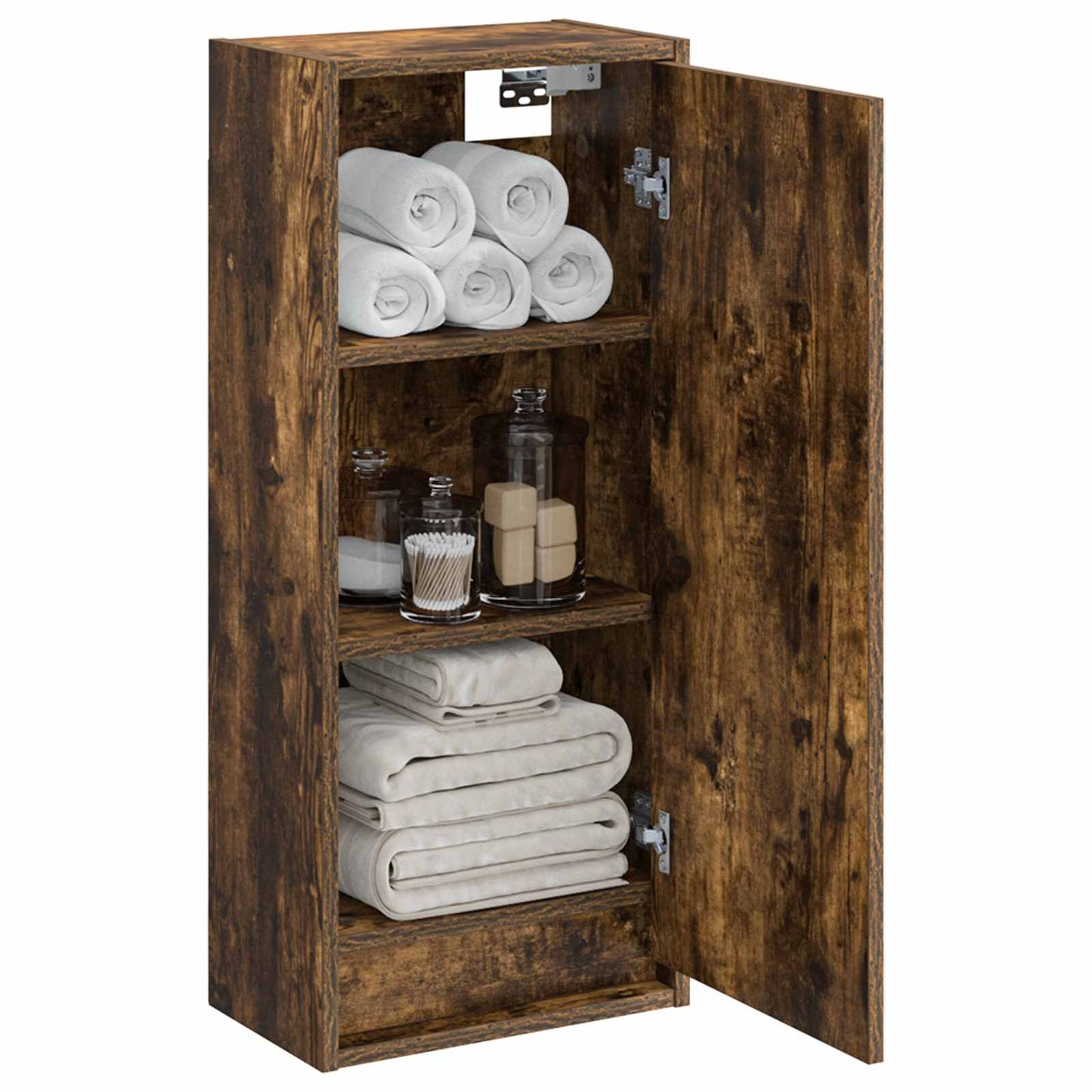 Vegghengt servantkommode Røkt Eik 35 x 20 x 81 cm