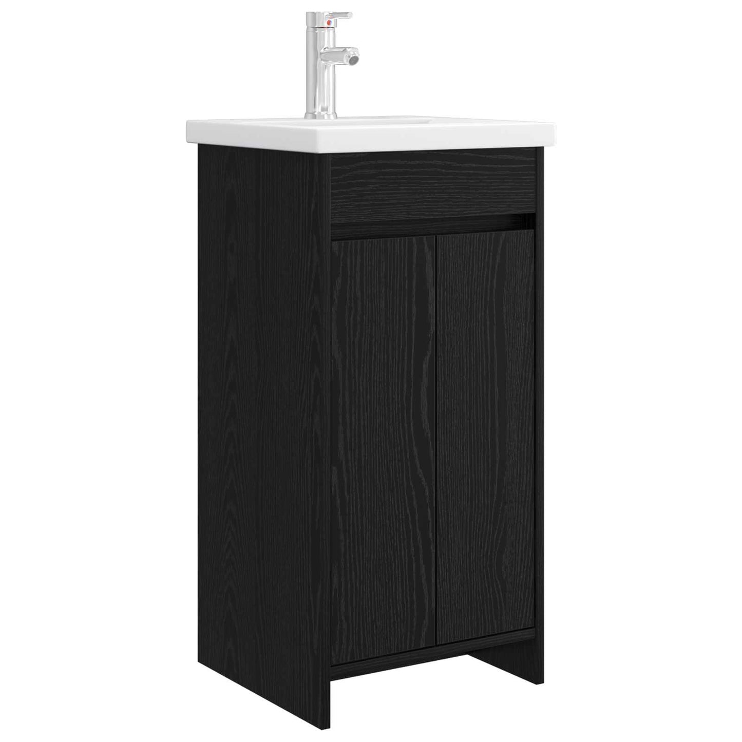 Badmøbel med vask Svart eik 42 x 40 x 84,5 cm Konstruert tre