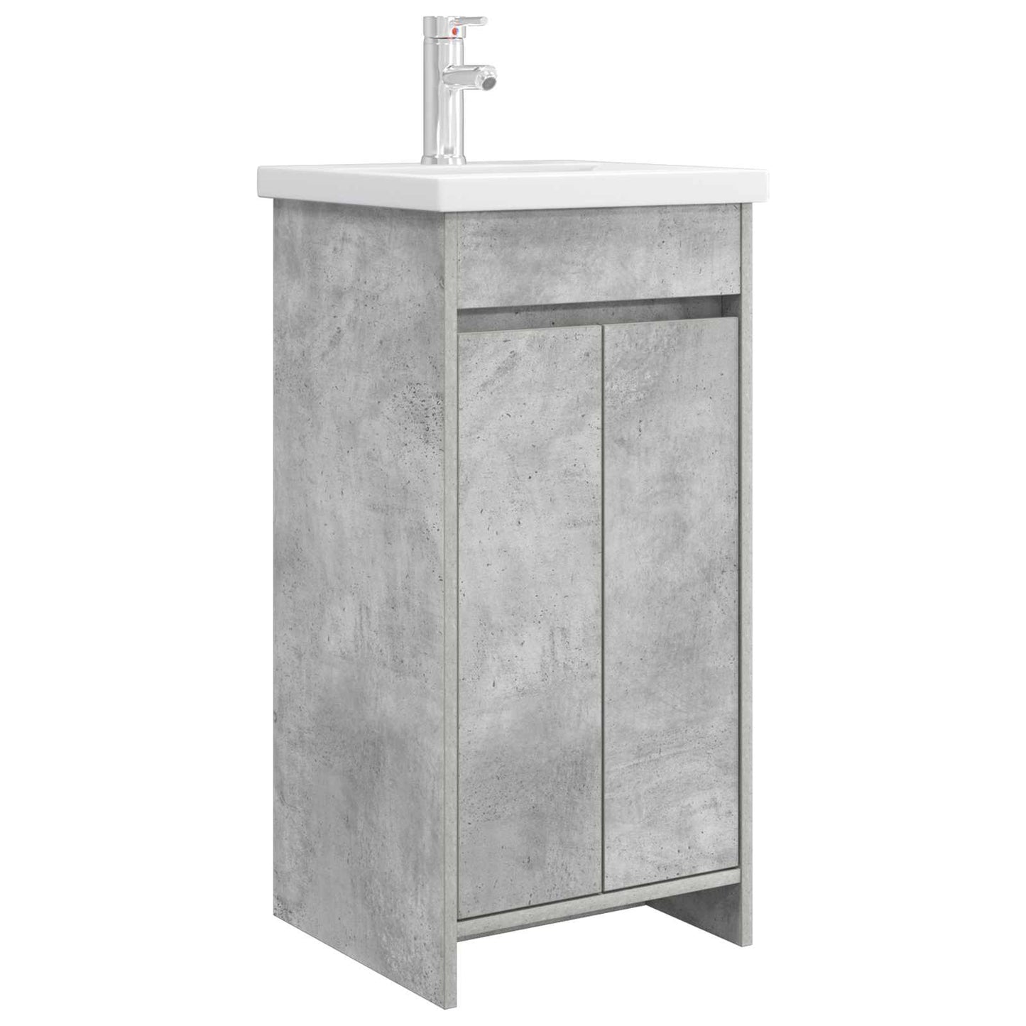 Badmøbel med vask Betonggrå 42 x 40 x 84,5 cm Konstruert tre