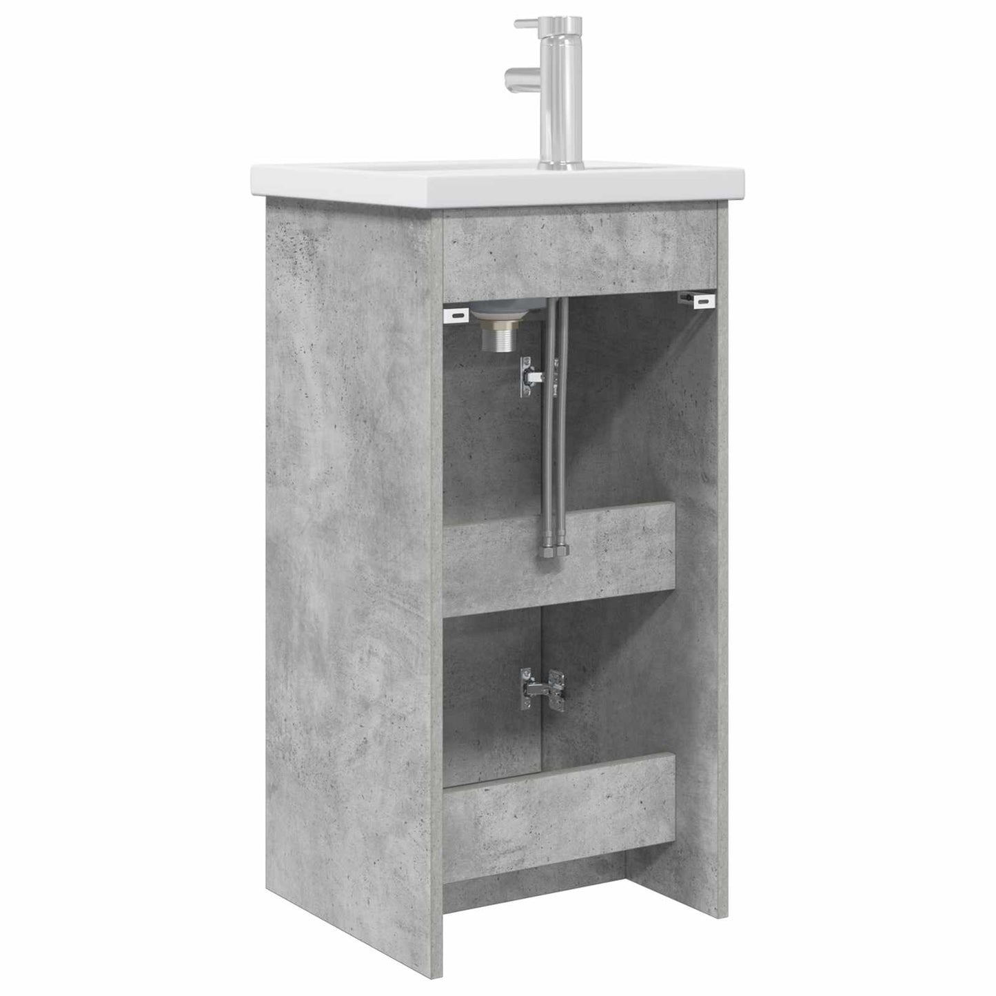 Badmøbel med vask Betonggrå 42 x 40 x 84,5 cm Konstruert tre