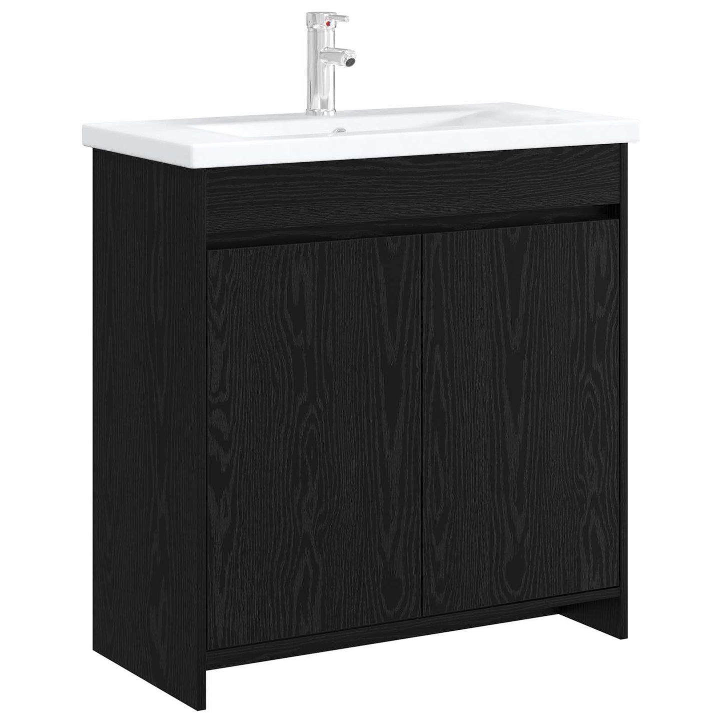 Badskapinet under vask Svart eik 78,5 x 37,5 x 81 cm