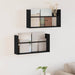 Magasinreol 2 pcs Svart Eik 60 x 12 x 30 cm Konstruert tre