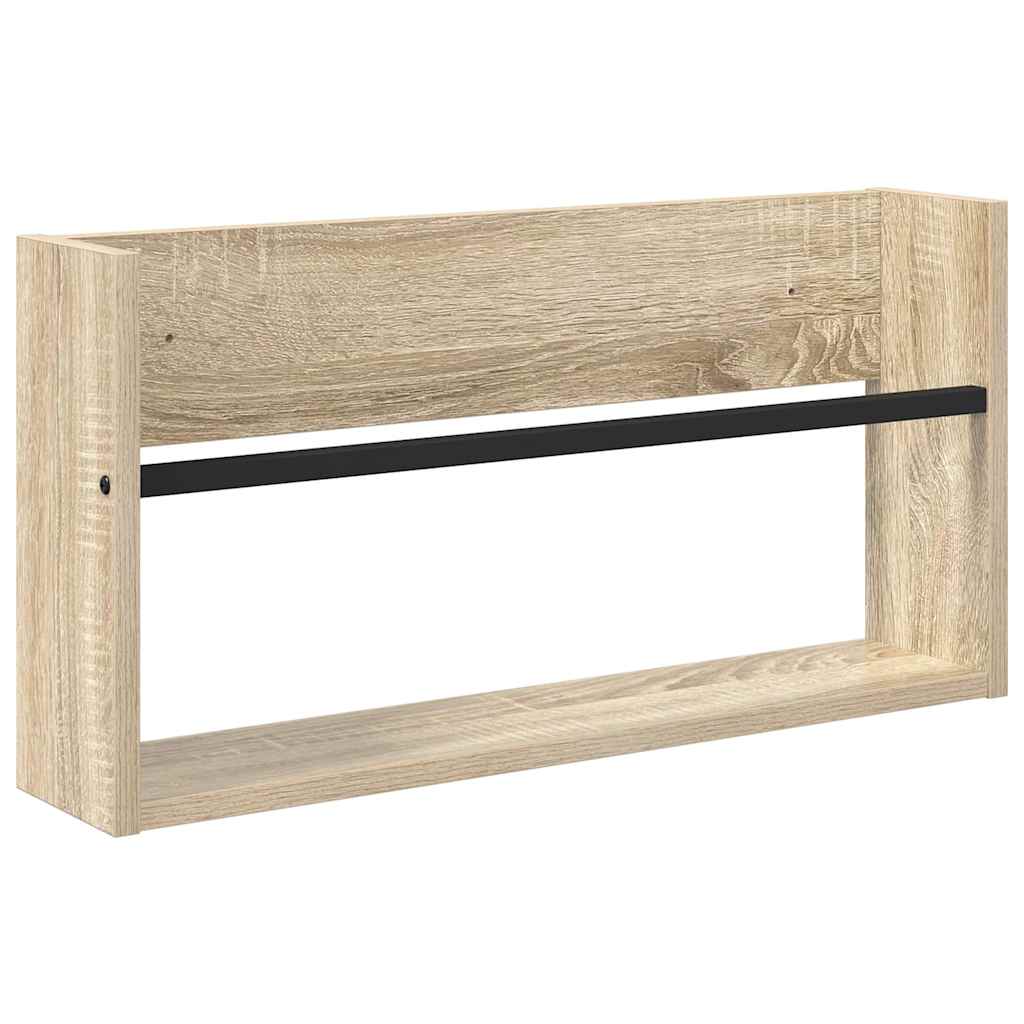 Magasinreol 2 pcs Sonoma eik 60 x 12 x 30 cm Konstruert tre