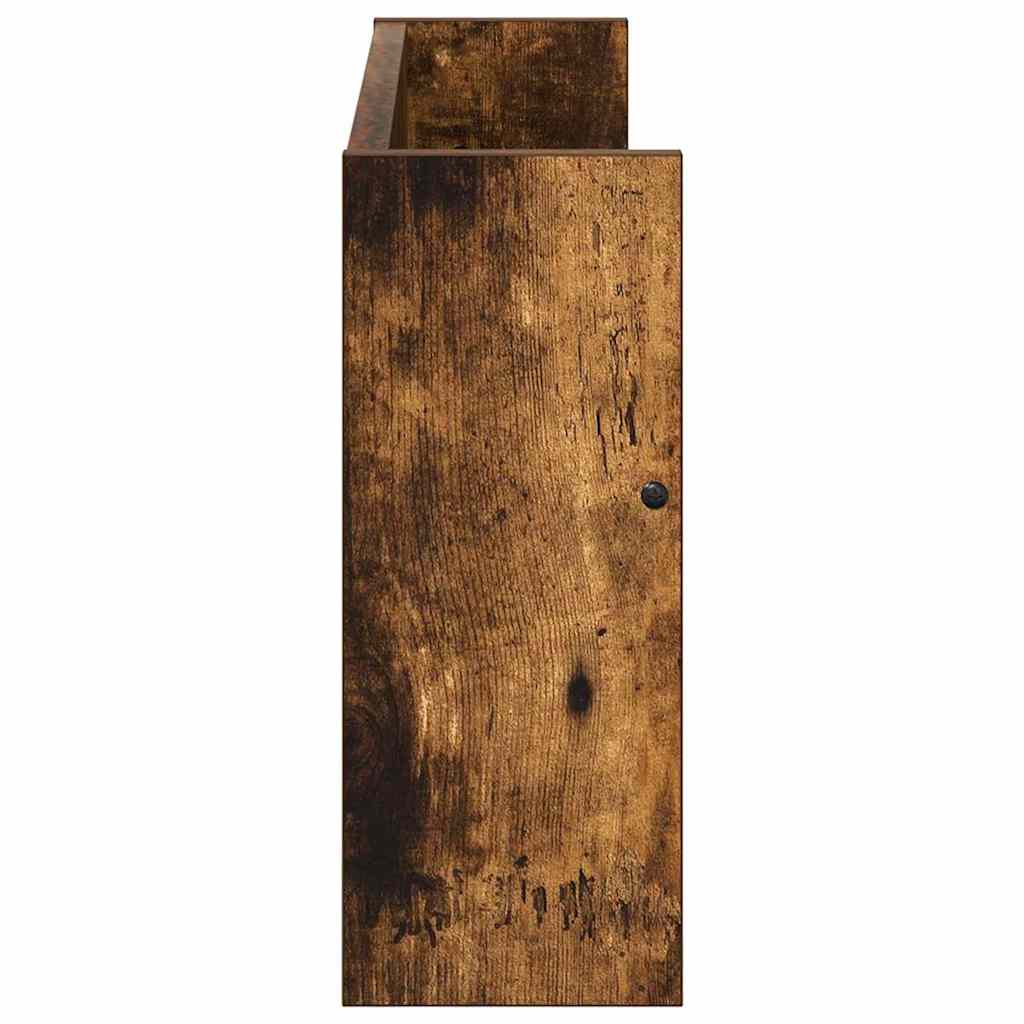 Magasinreol med hylle Røkt eik 60 x 12 x 30 cm Konstruert tre