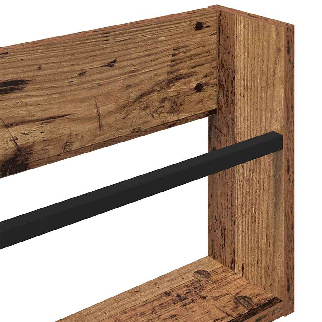 Magasinreol 2 pcs Gammelt tre 60 x 12 x 30 cm Konstruert tre