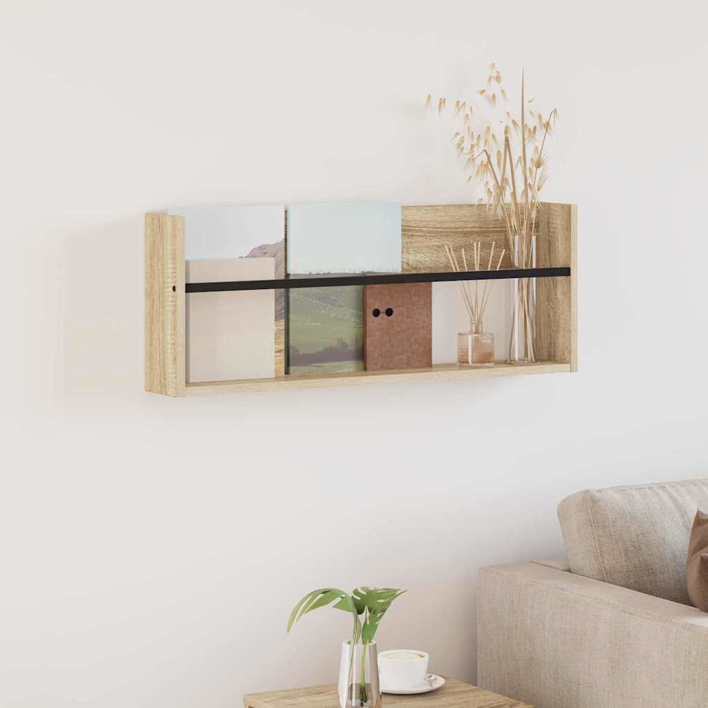 Magasinreol med hylle Sonoma eik 80 x 12 x 30 cm Konstruert tre