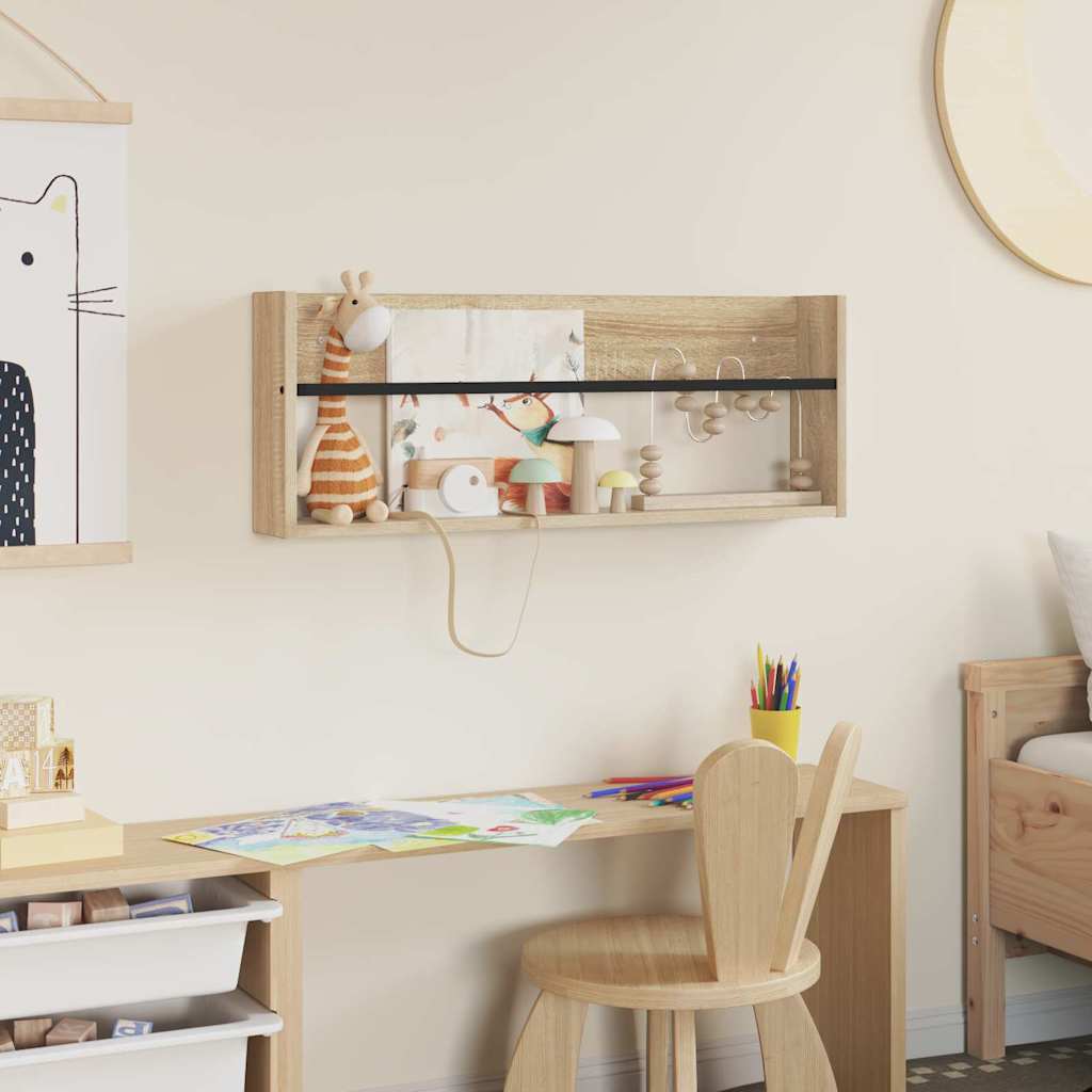 Magasinreol med hylle Sonoma eik 80 x 12 x 30 cm Konstruert tre