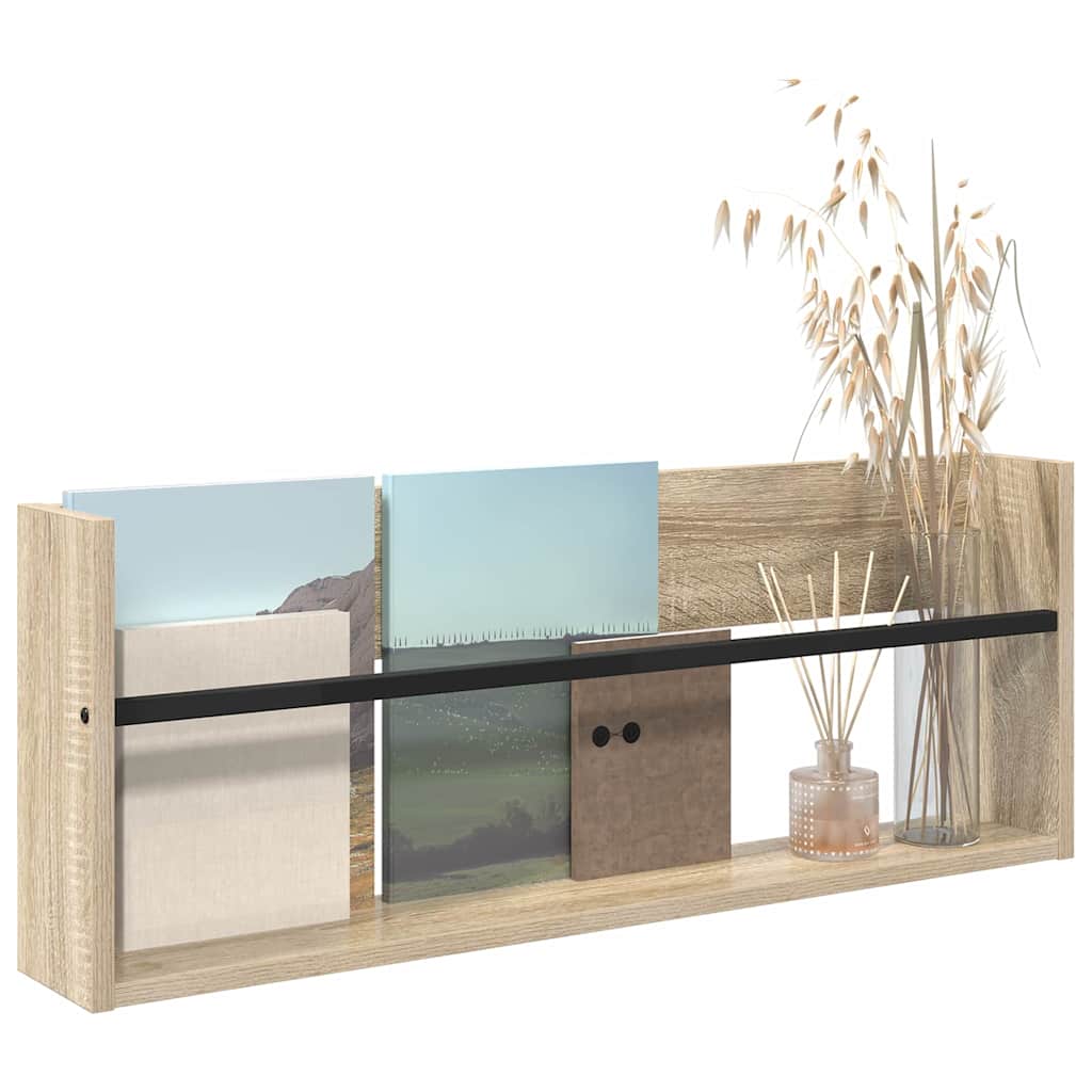 Magasinreol med hylle Sonoma eik 80 x 12 x 30 cm Konstruert tre