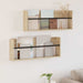 Magasinreol 2 pcs Sonoma eik 80 x 12 x 30 cm Konstruert tre