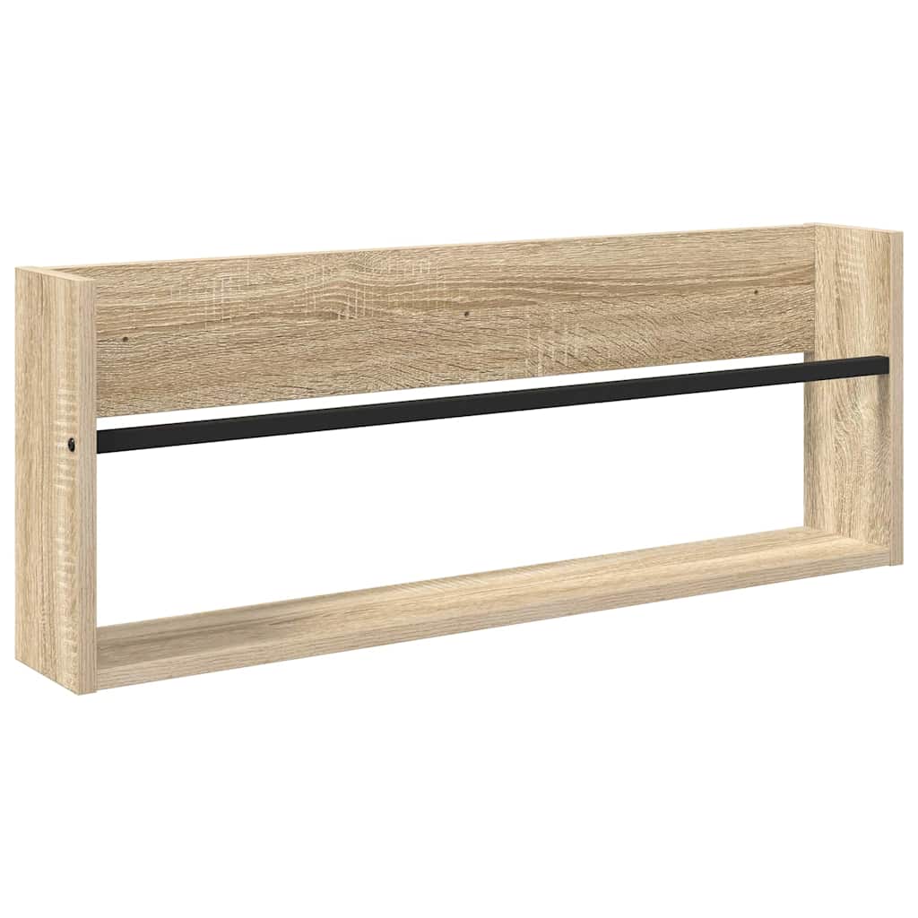 Magasinreol 2 pcs Sonoma eik 80 x 12 x 30 cm Konstruert tre