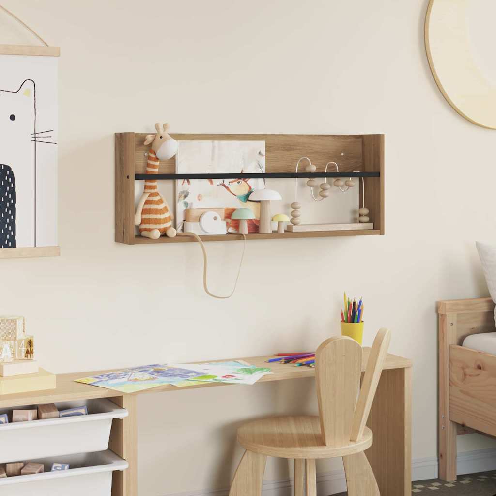 Magasinreol Artisan Eik 80 x 12 x 30 cm Konstruert tre