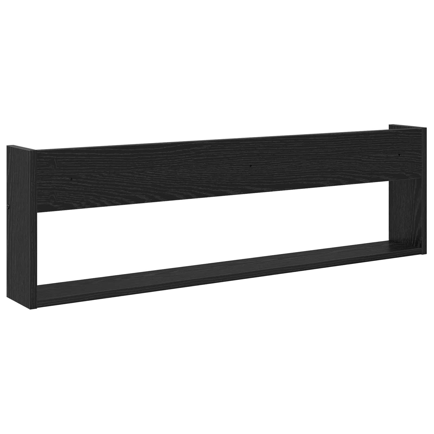 Magasinreol med hylle Svart Eik 100 x 12 x 30 cm Konstruert tre