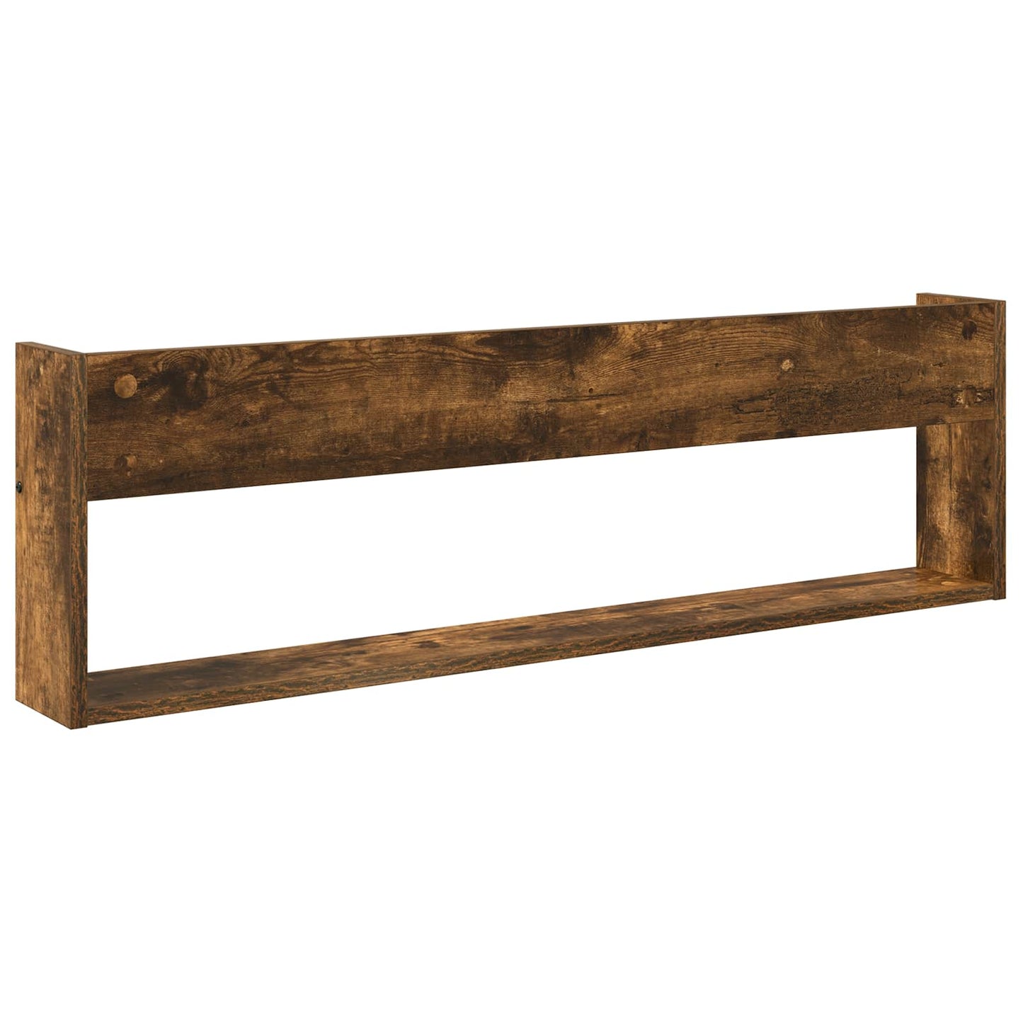 Magasinreol 2 pcs Røkt eik 100 x 12 x 30 cm Konstruert tre