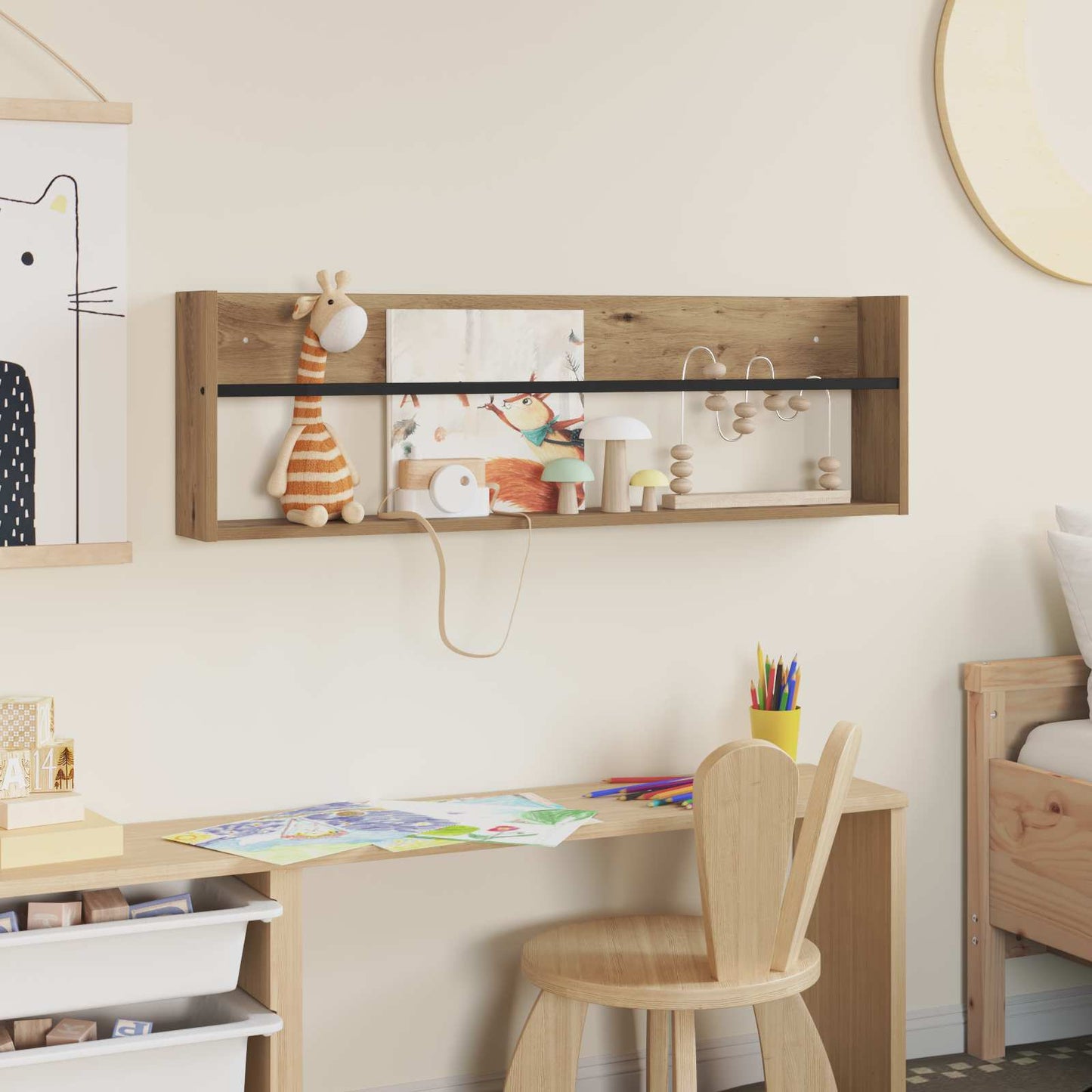 Magasinreol Artisan Eik 100 x 12 x 30 cm Konstruert tre