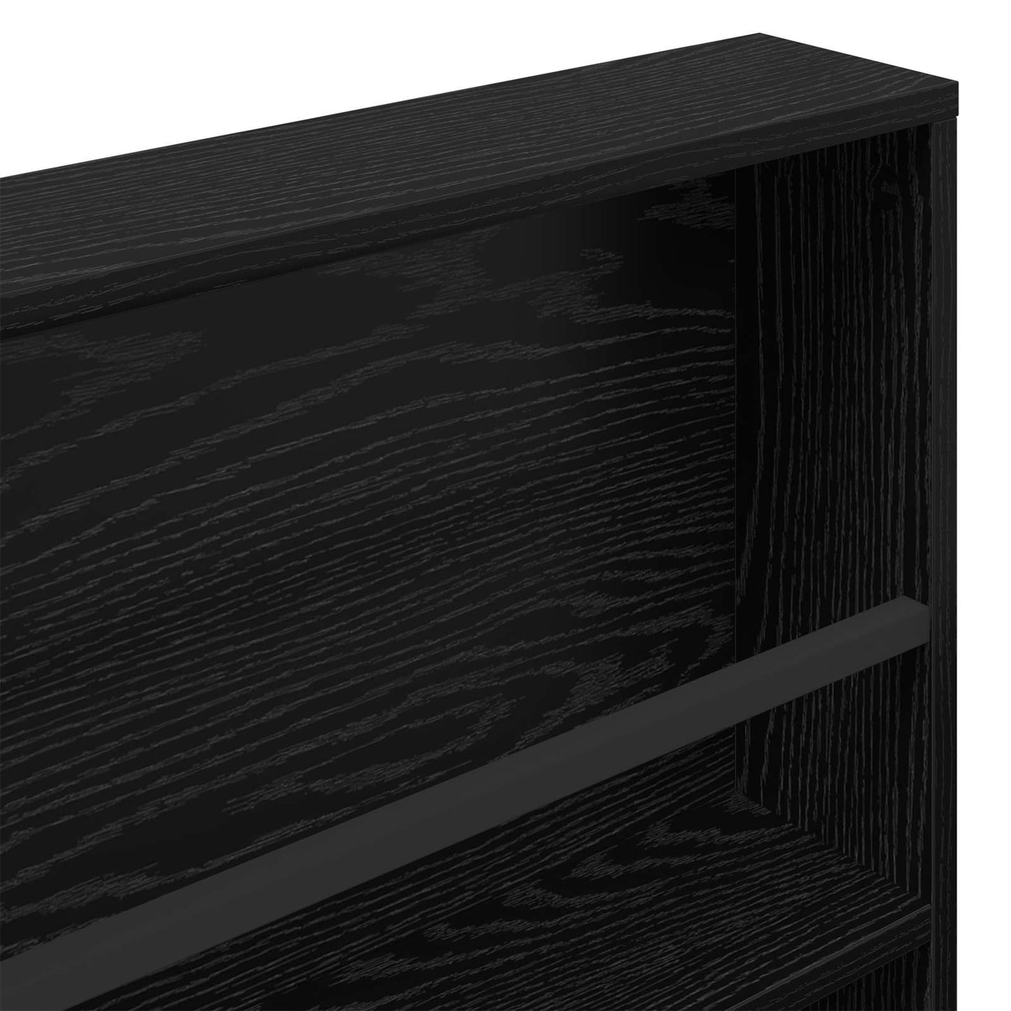 Magasinreol med hylle Svart Eik 60 x 12 x 70 cm Konstruert tre
