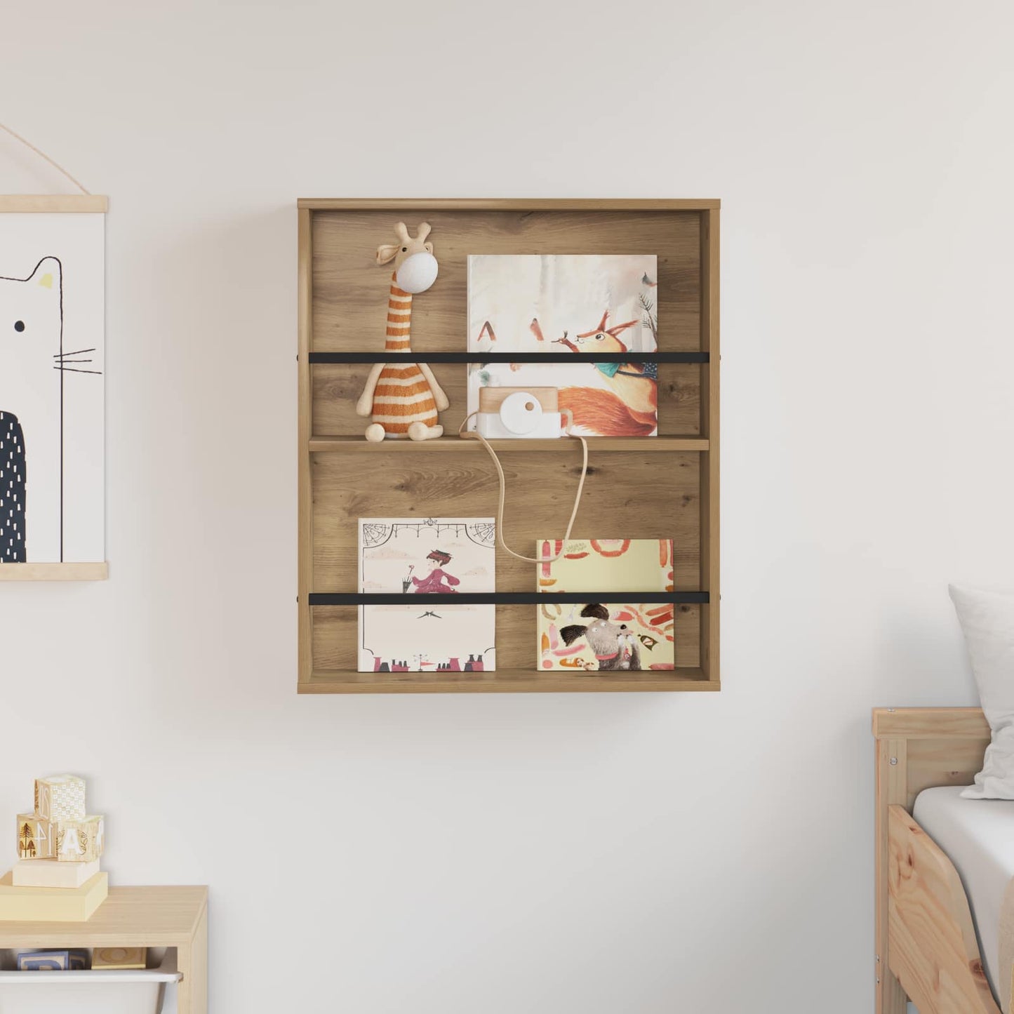 Magasinreol Artisan Eik 60 x 12 x 70 cm Konstruert tre