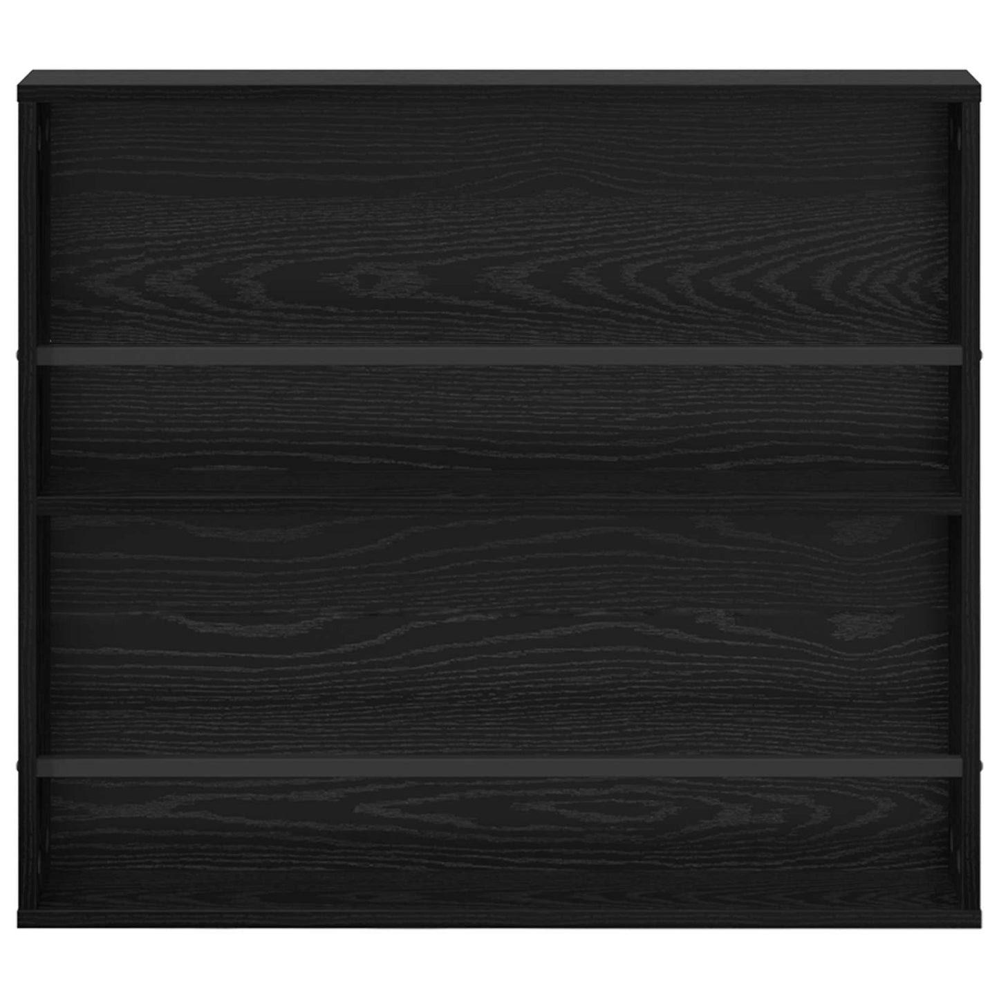 Magasinreol 2 pcs Svart Eik 80 x 12 x 70 cm Konstruert tre