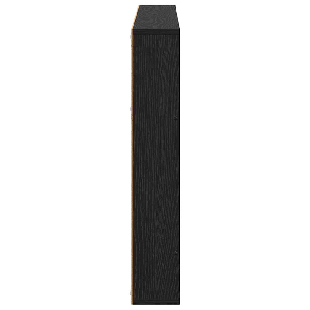 Magasinreol med hylle Svart Eik 100 x 12 x 70 cm Konstruert tre