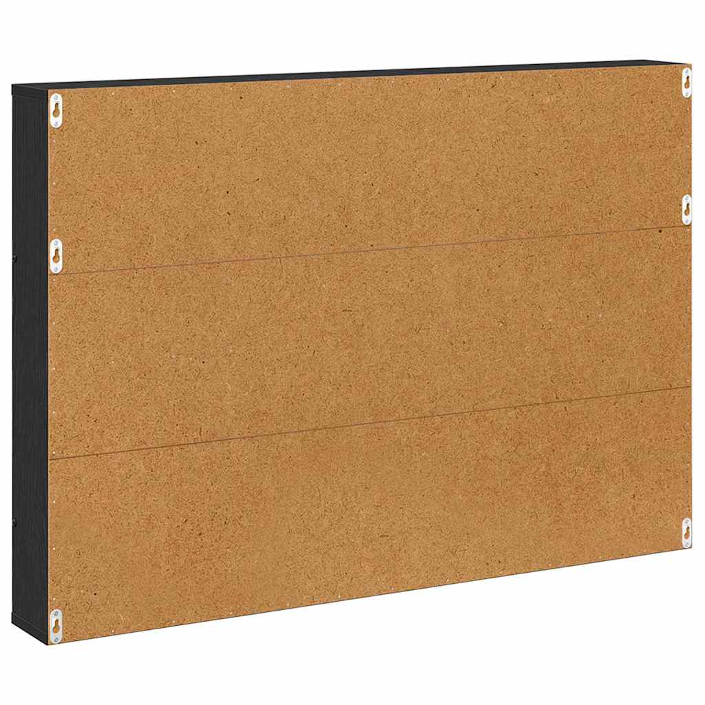 Magasinreol 2 pcs Svart Eik 100 x 12 x 70 cm Konstruert tre
