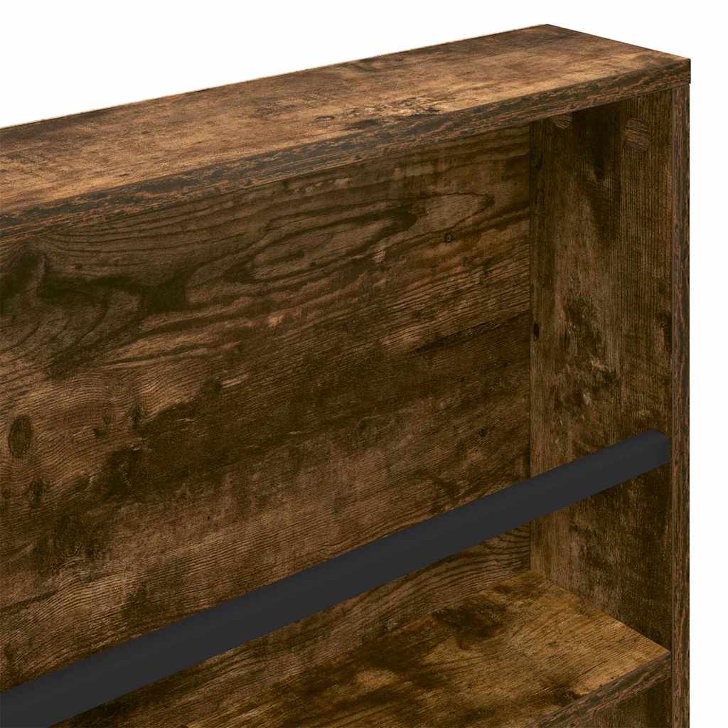 Magasinreol med hylle Røkt eik 100 x 12 x 70 cm Konstruert tre