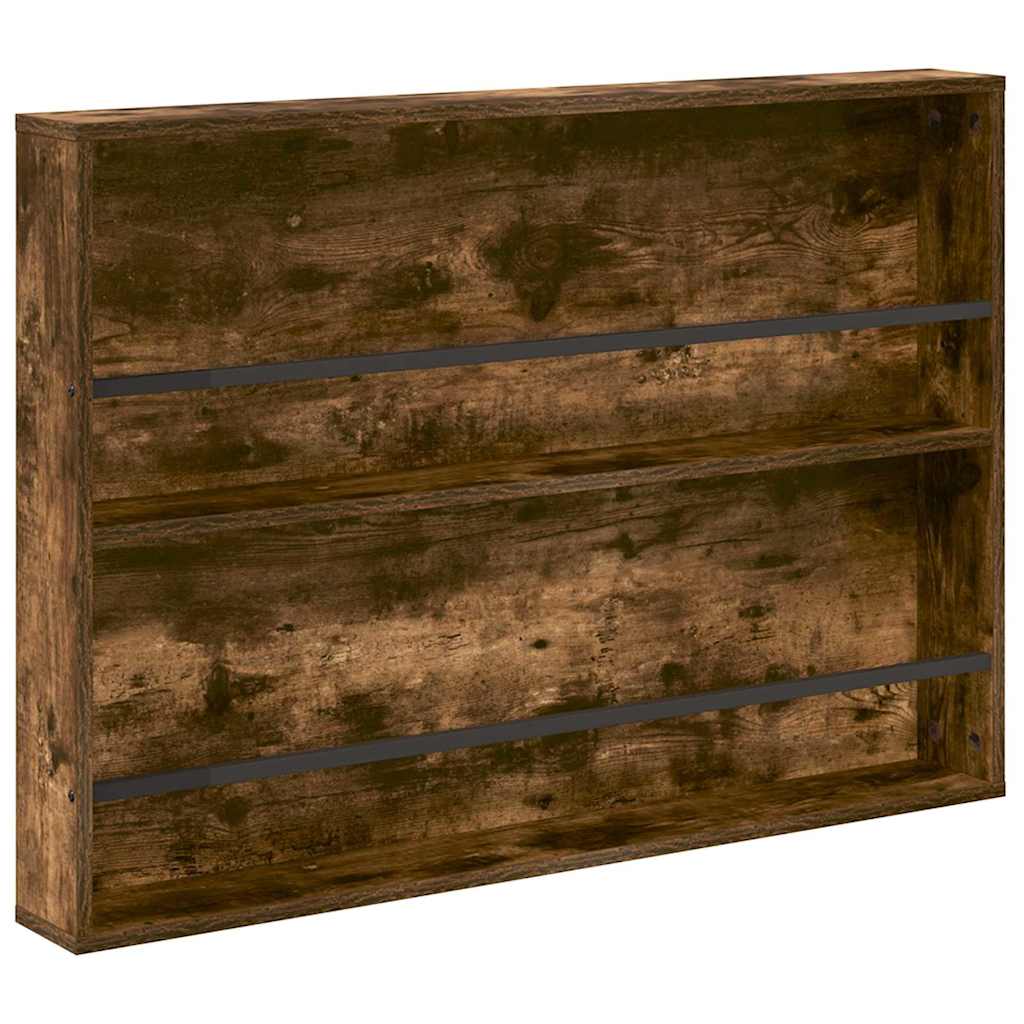 Magasinreol med hylle Røkt eik 100 x 12 x 70 cm Konstruert tre