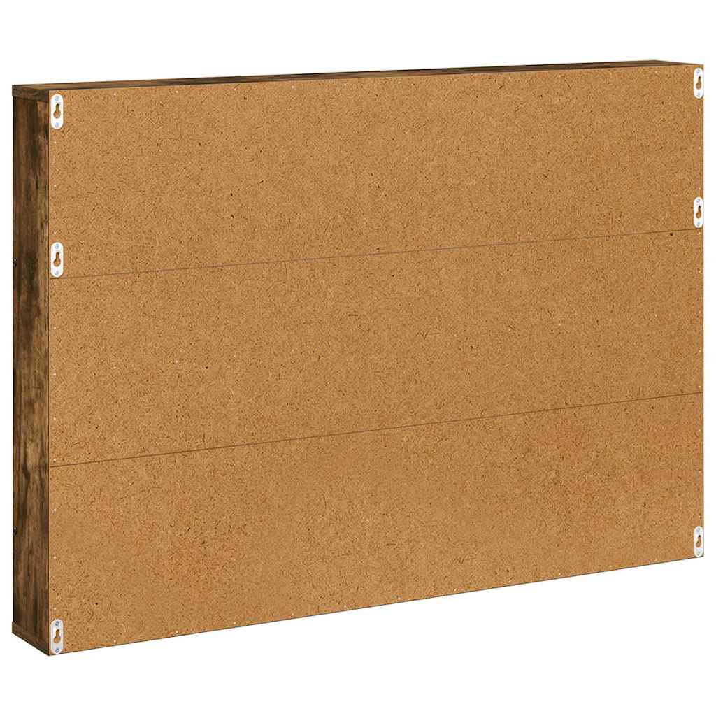 Magasinreol med hylle Røkt eik 100 x 12 x 70 cm Konstruert tre