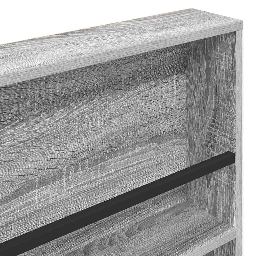 Magasinreol 2 pcs Grå Sonoma 100 x 12 x 70 cm Konstruert tre