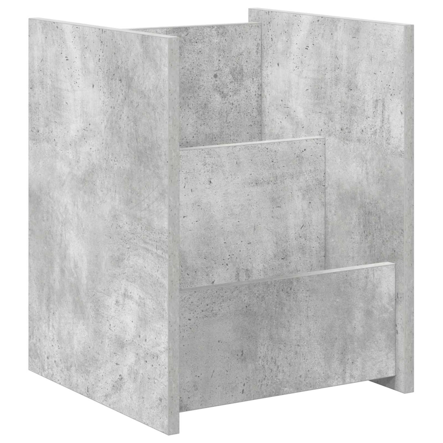 Magasinreol med hylle Betonggrå 35 x 35 x 45 cm Konstruert tre