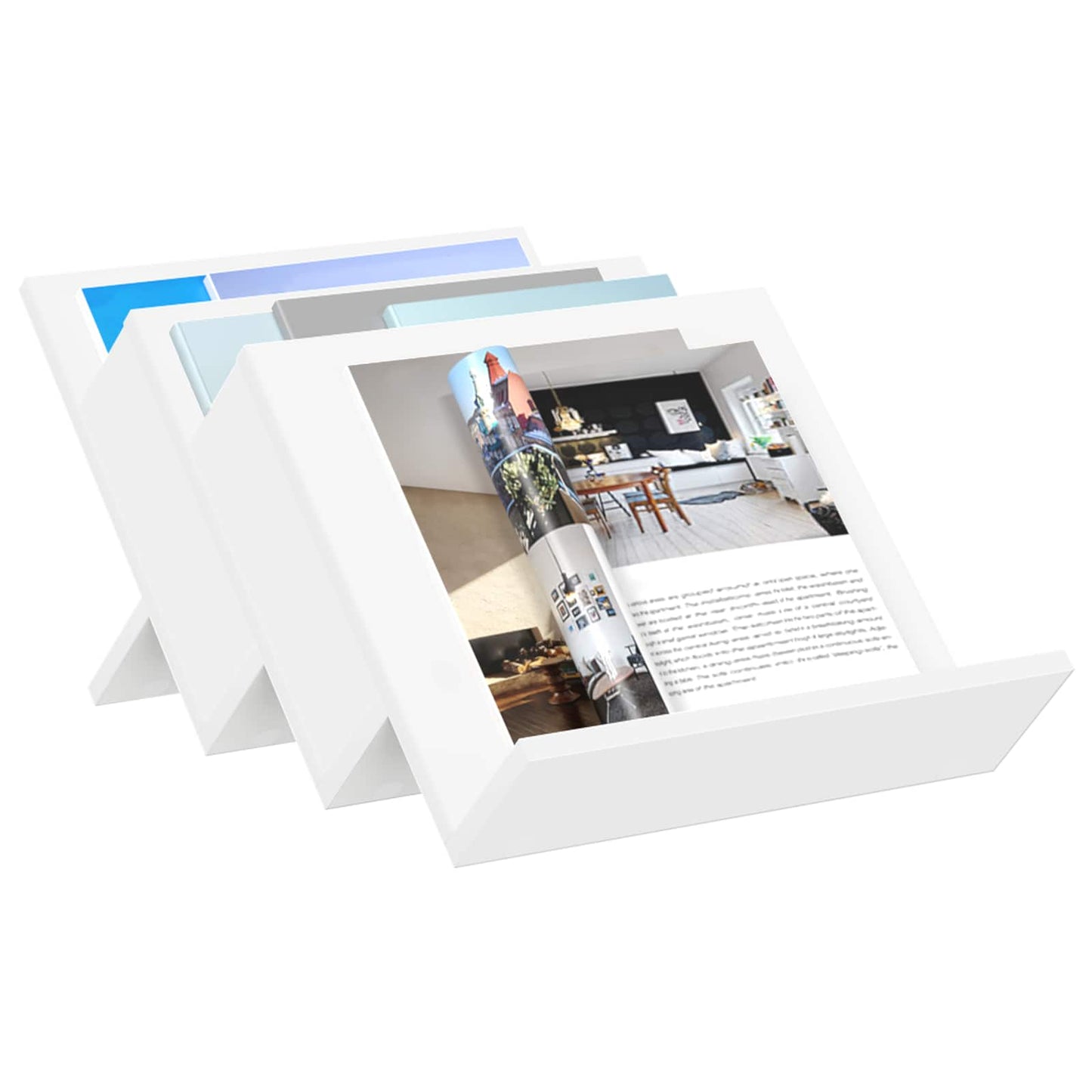 Magasinreol med hylle Hvit 53 x 40 x 28,5 cm Konstruert tre