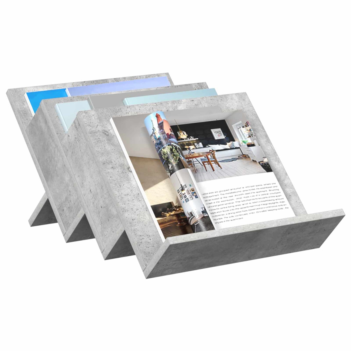 Magasinreol Betonggrå 53 x 40 x 28,5 cm Konstruert tre